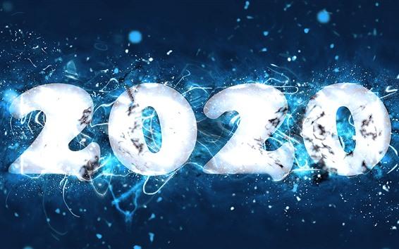 Wallpaper Happy New Year 2020, stars, creative picture. New Year 2020 UHD Wallpaper