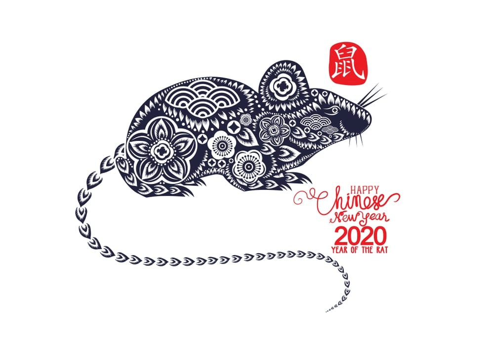 Happy chinese new year 2020 Zodiac sign, year of the rat. Chinese New Year Wallpaper