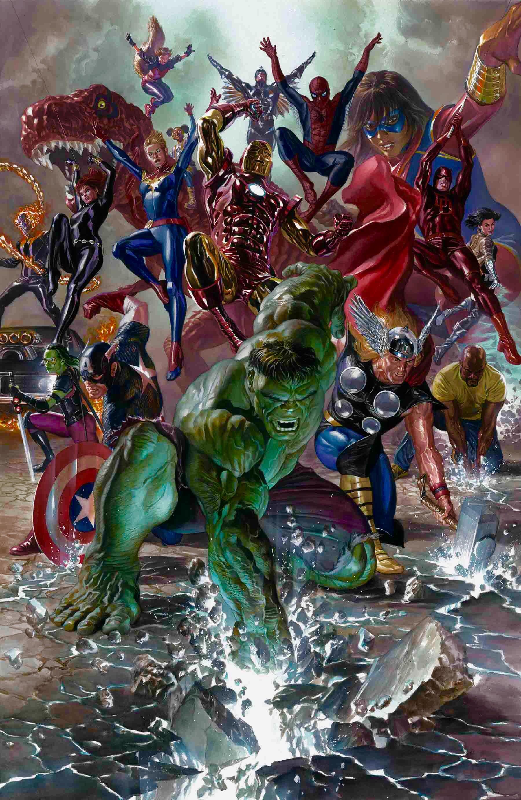 I dimmed and enhanced the colors of Alex Ross' Marvel Legacy