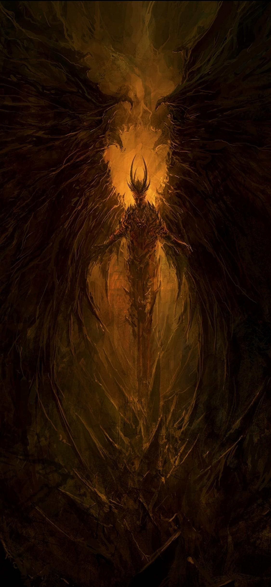 Demon, Wings, Satan, Lucifer, Hell, Artwork