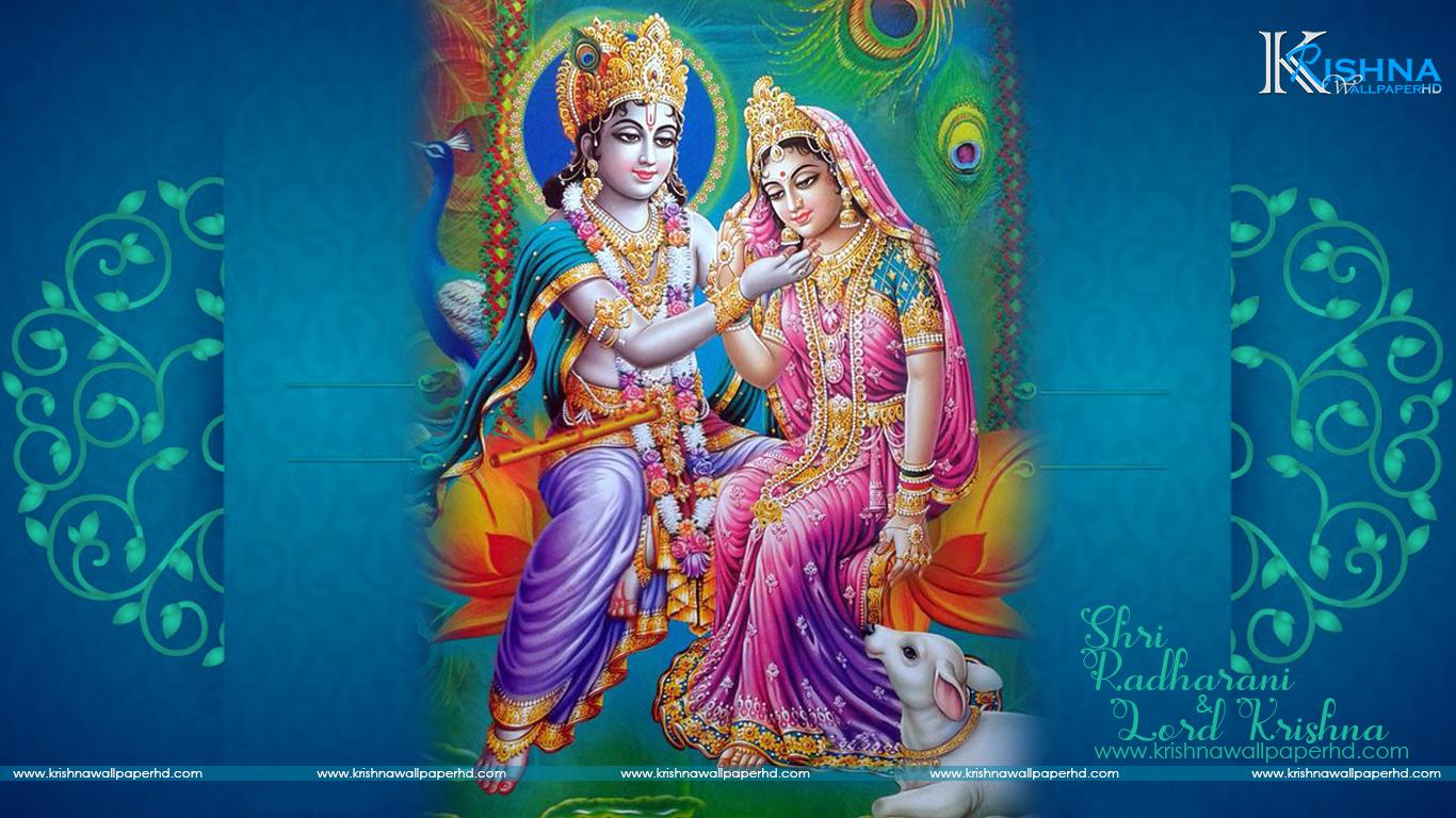 Shri Radharani and Lord Krishna Wallpaper