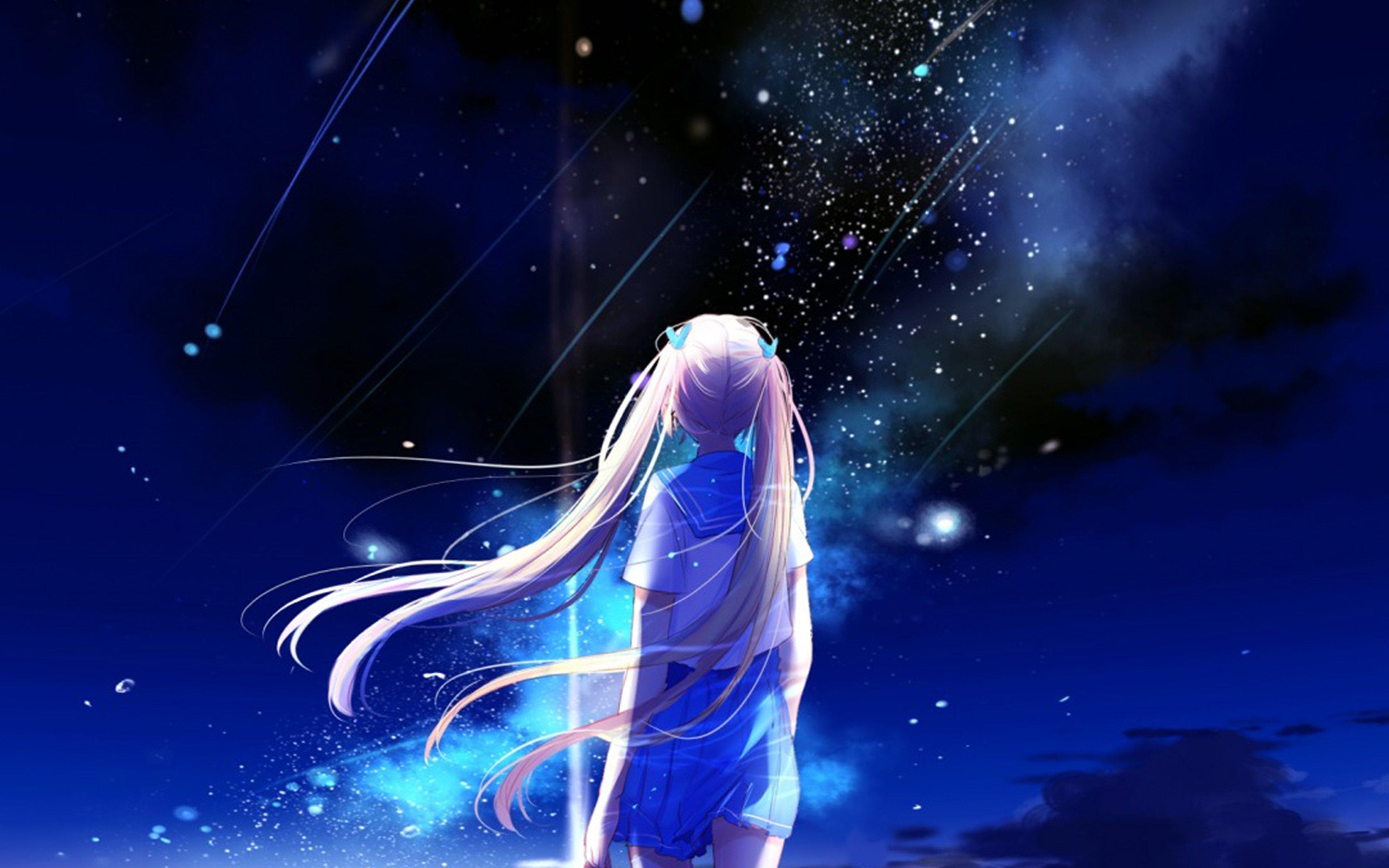 Anime Night Space Star Art Illustration Wallpaper