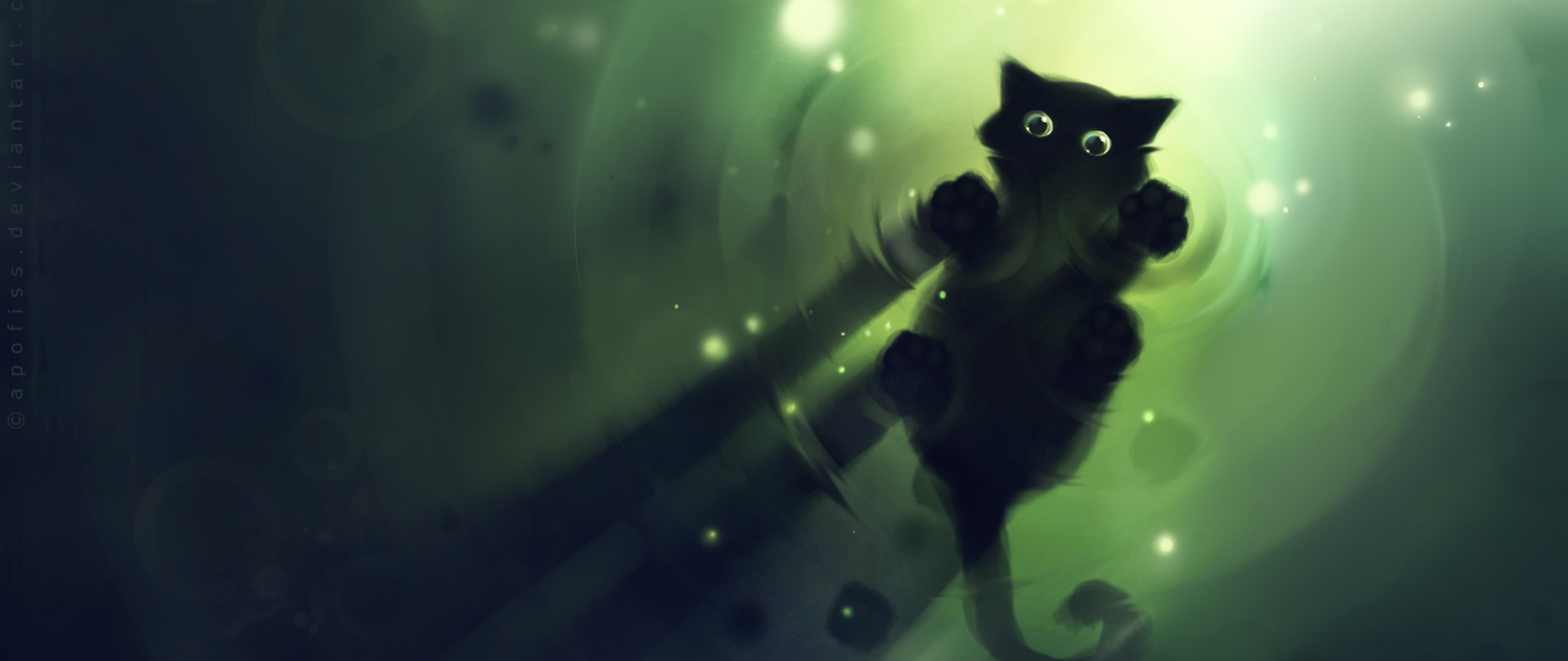 Cute Animated Cat Cartoon Background Wallpaper for Desktop