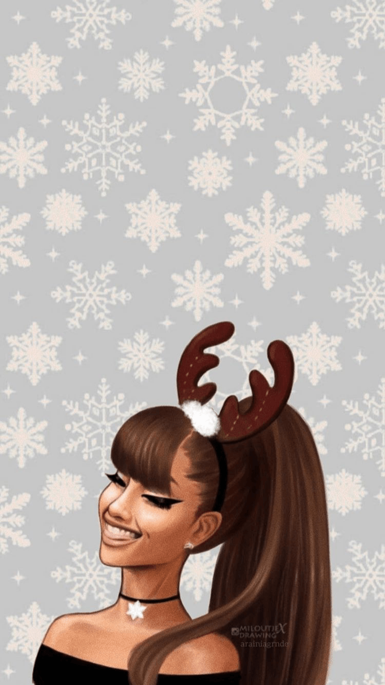 Ariana Grande Christmas HD Wallpaper