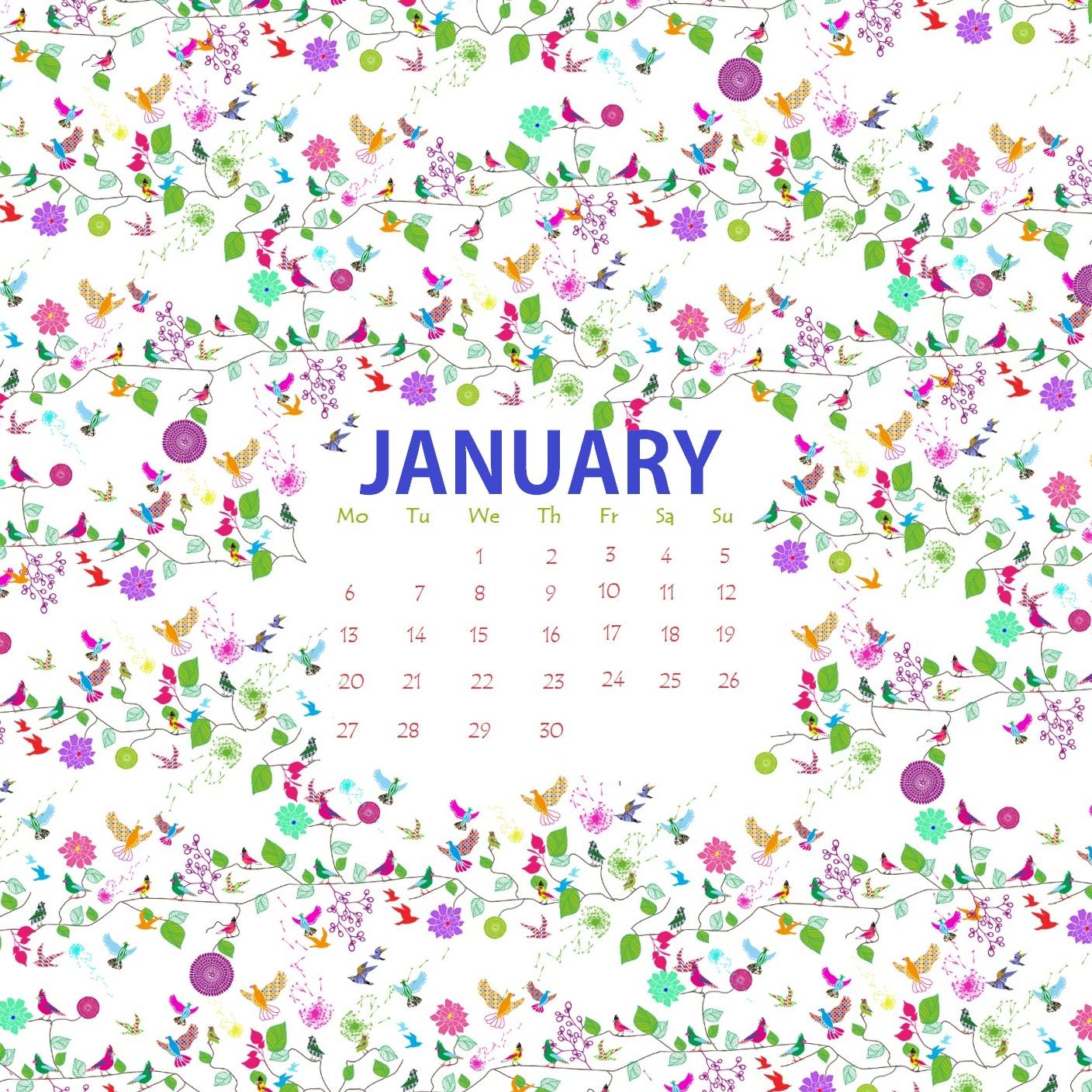 January 2020 Calendar Wallpaper