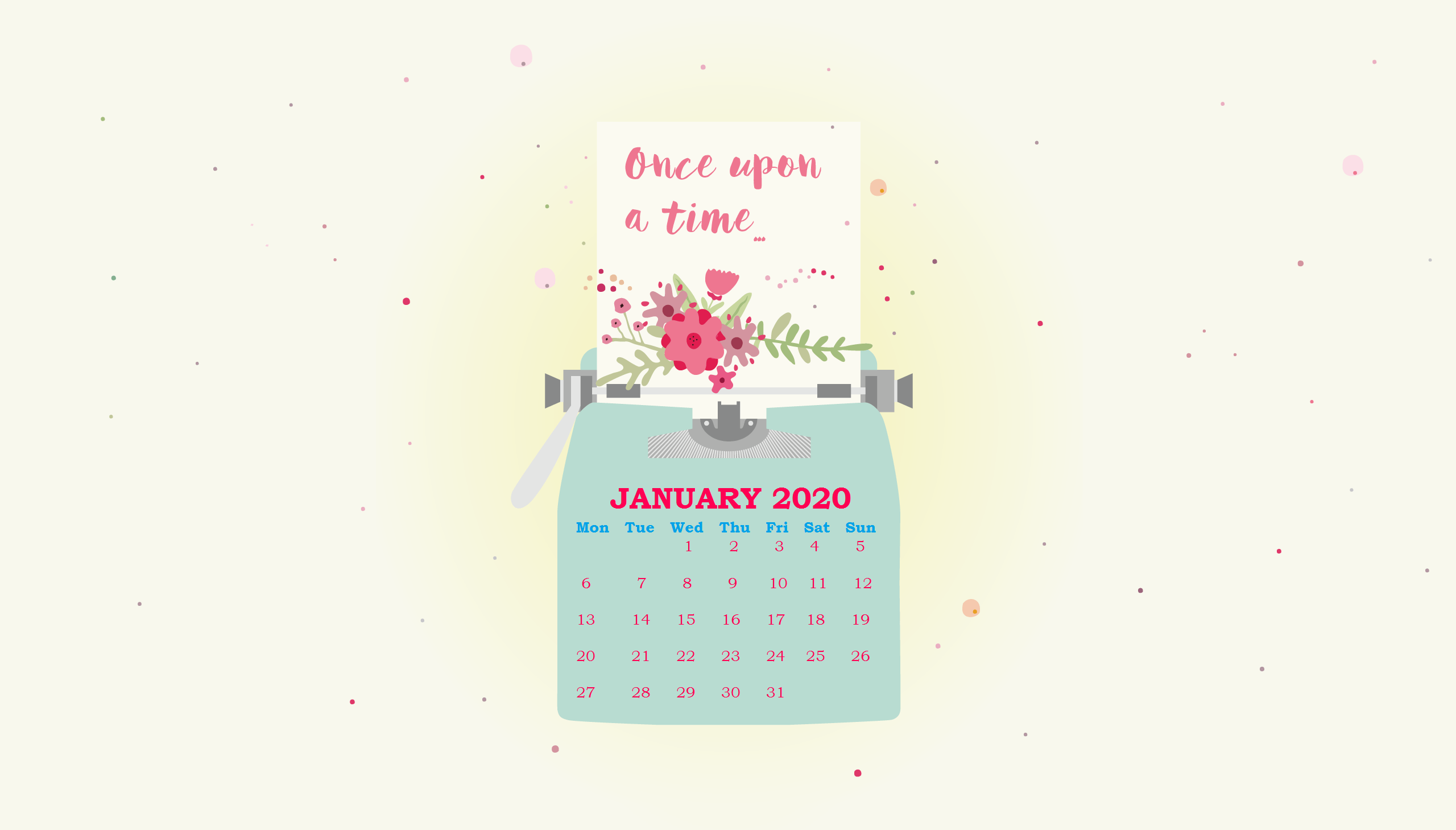 January 2020 Wallpaper Calendar