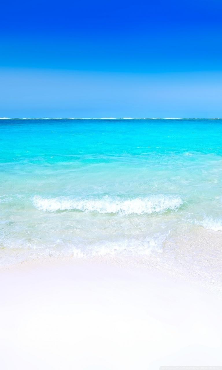 White Sand Beach Ultra HD Desktop Background Wallpaper