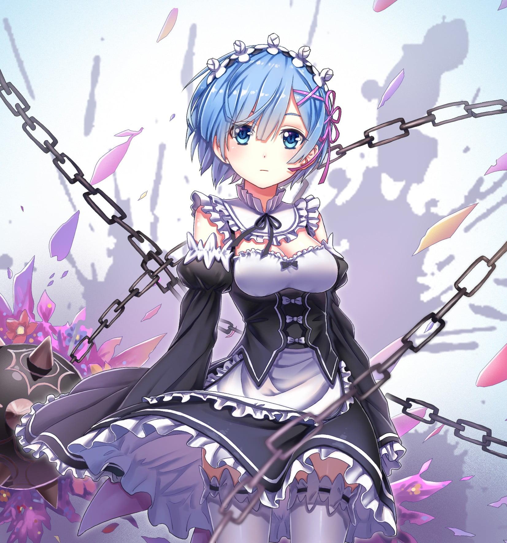 Hình nền  Anime cô gái Re Zero Kara Hajimeru Isekai Seikatsu Rem Re  Zero tóc ngắn tóc xanh người giúp việc Vớ 1446x2046  pvtpwn  1370581   Hình nền đẹp hd  WallHere