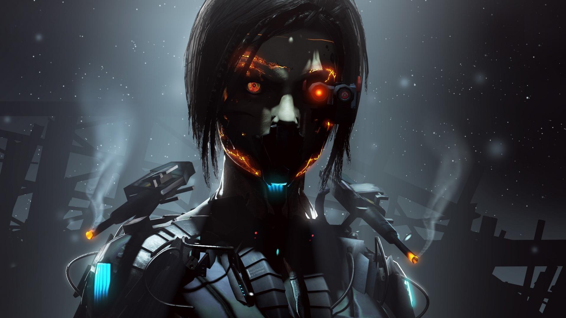 Cyborg boy wearing face armor in a cyberpunk city at night - AI Generated  Artwork - NightCafe Creator