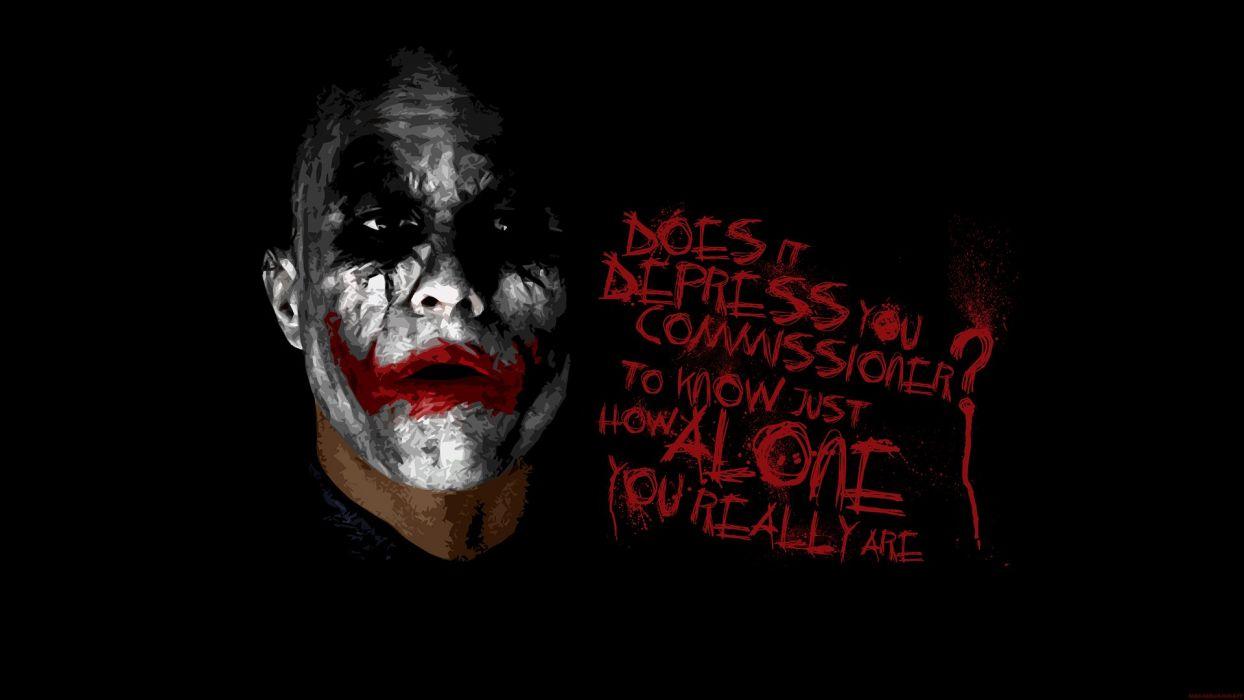 Batman The Joker typography Heath Ledger The Dark Knight