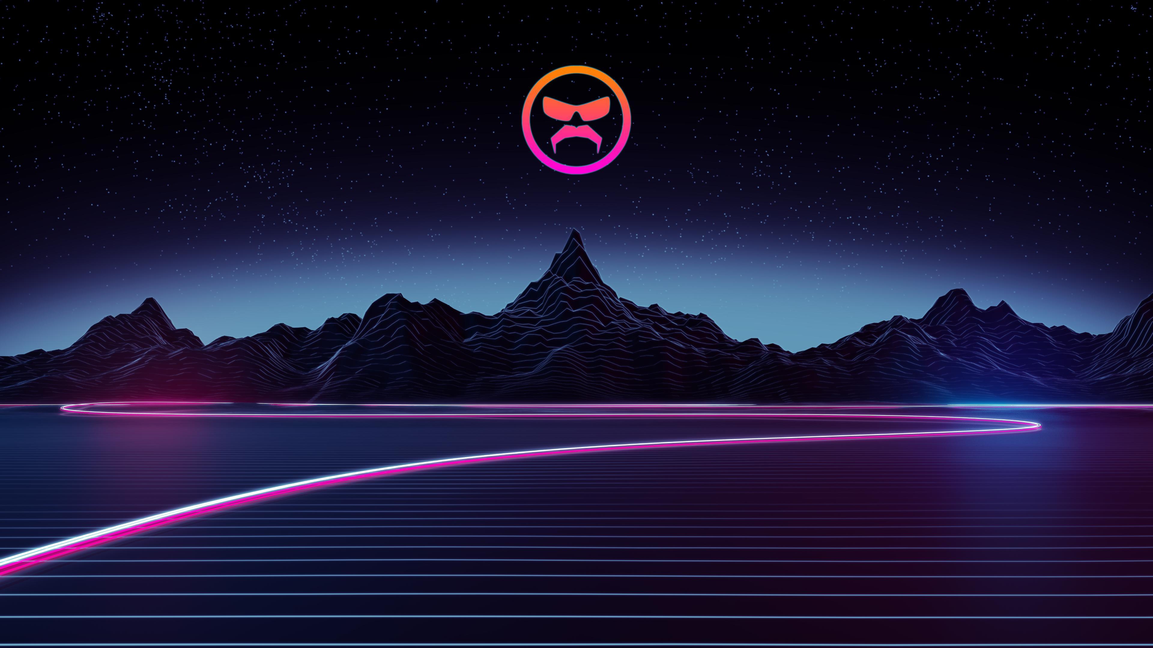 I made some Outrun style wallpaper with Doc's logo!