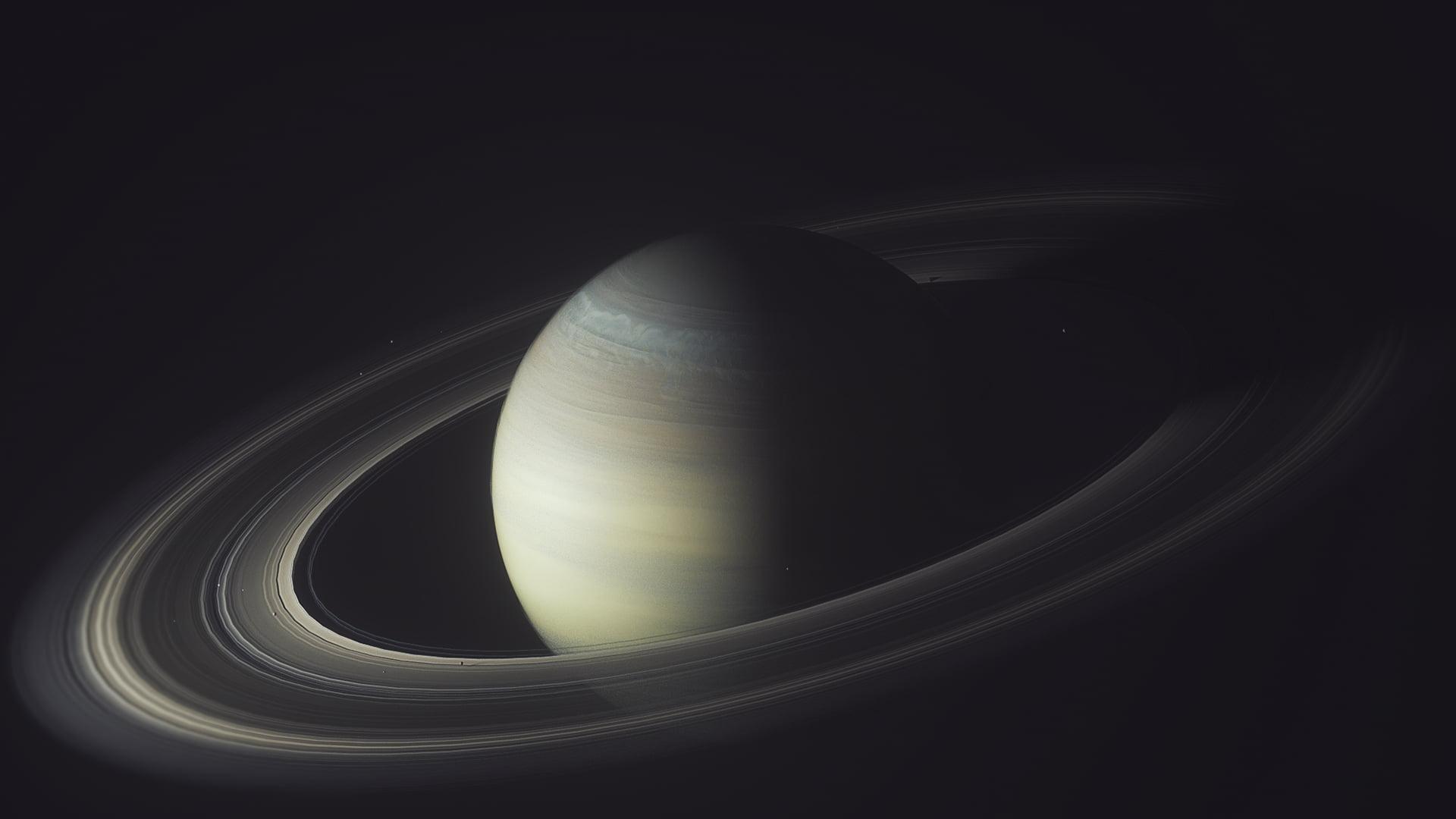 Planet Saturn illustration, space, Saturn, asteroid