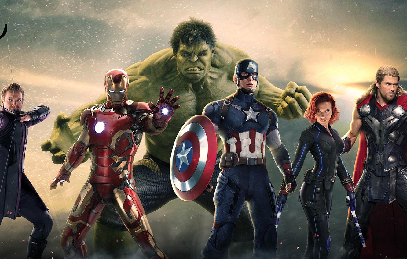Wallpaper Scarlett Johansson, Hulk, Robert Downey Jr, Iron
