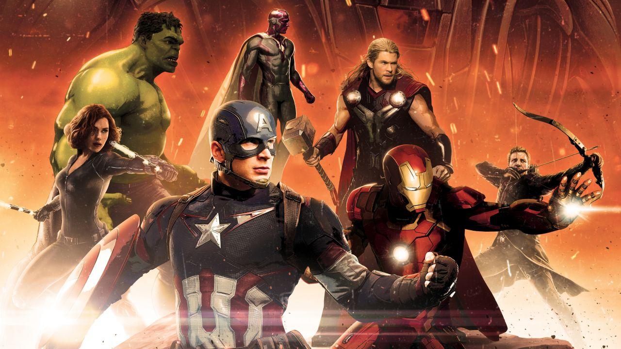 Wallpaper Avengers: Age of Ultron, Hulk, Black Widow