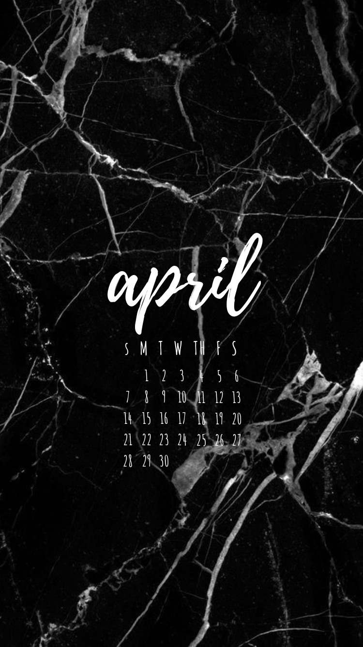April 2019 Calendar Phone Wallpaper, April 2019 Calendar