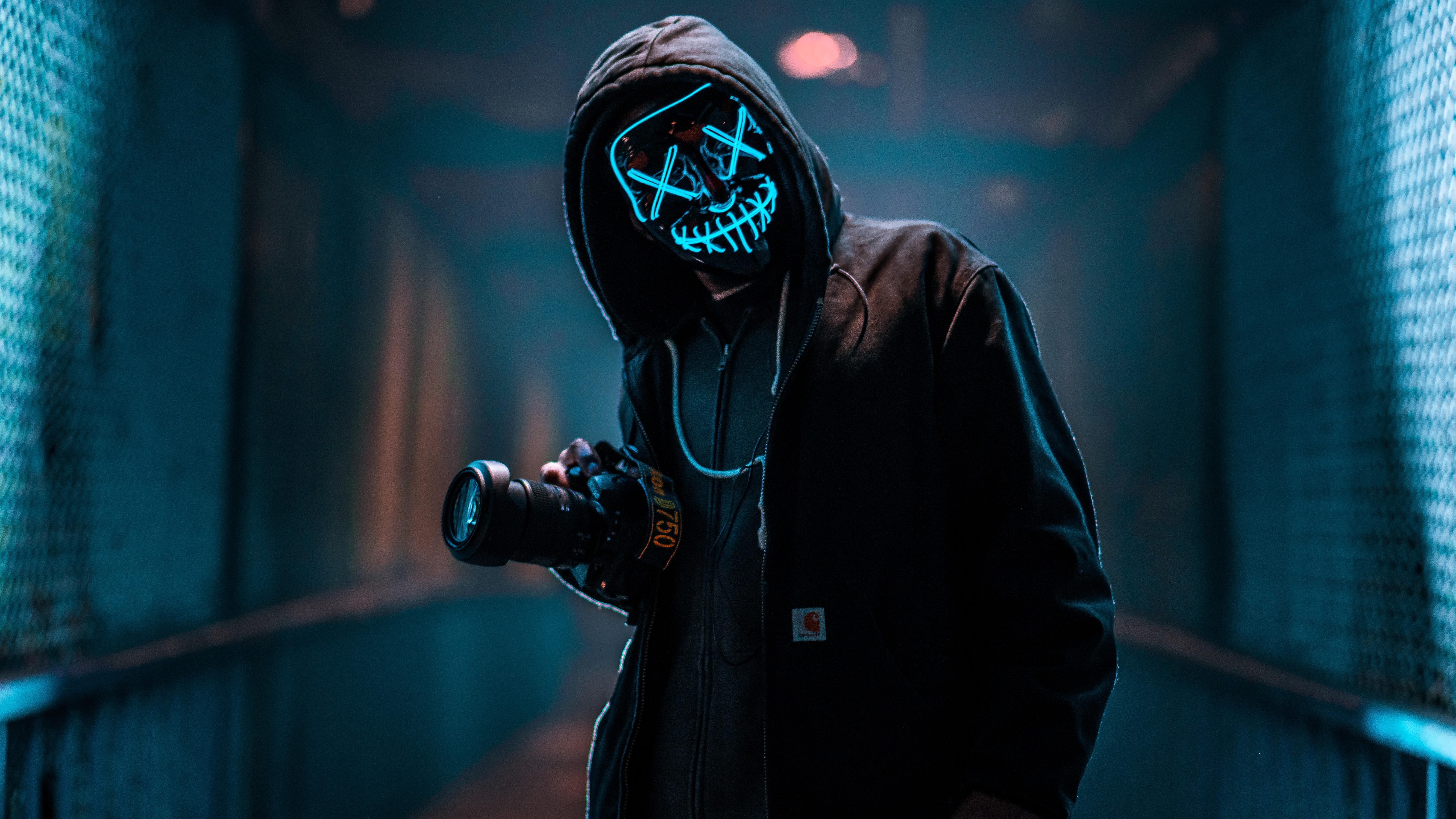 Mask Guy With Dslr 8k HD 4k Wallpaper, Image