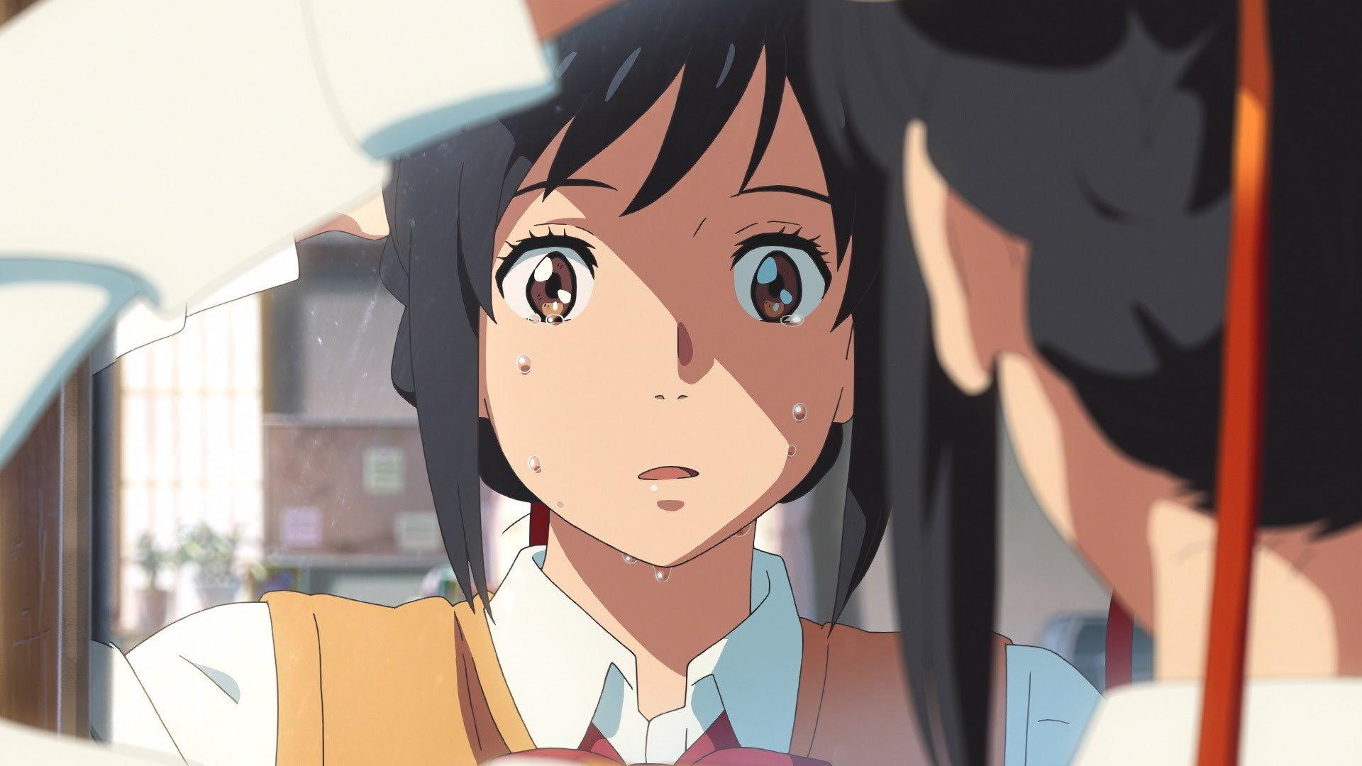 kimi no na wa, Anime girls, Crying HD Wallpaper / Desktop