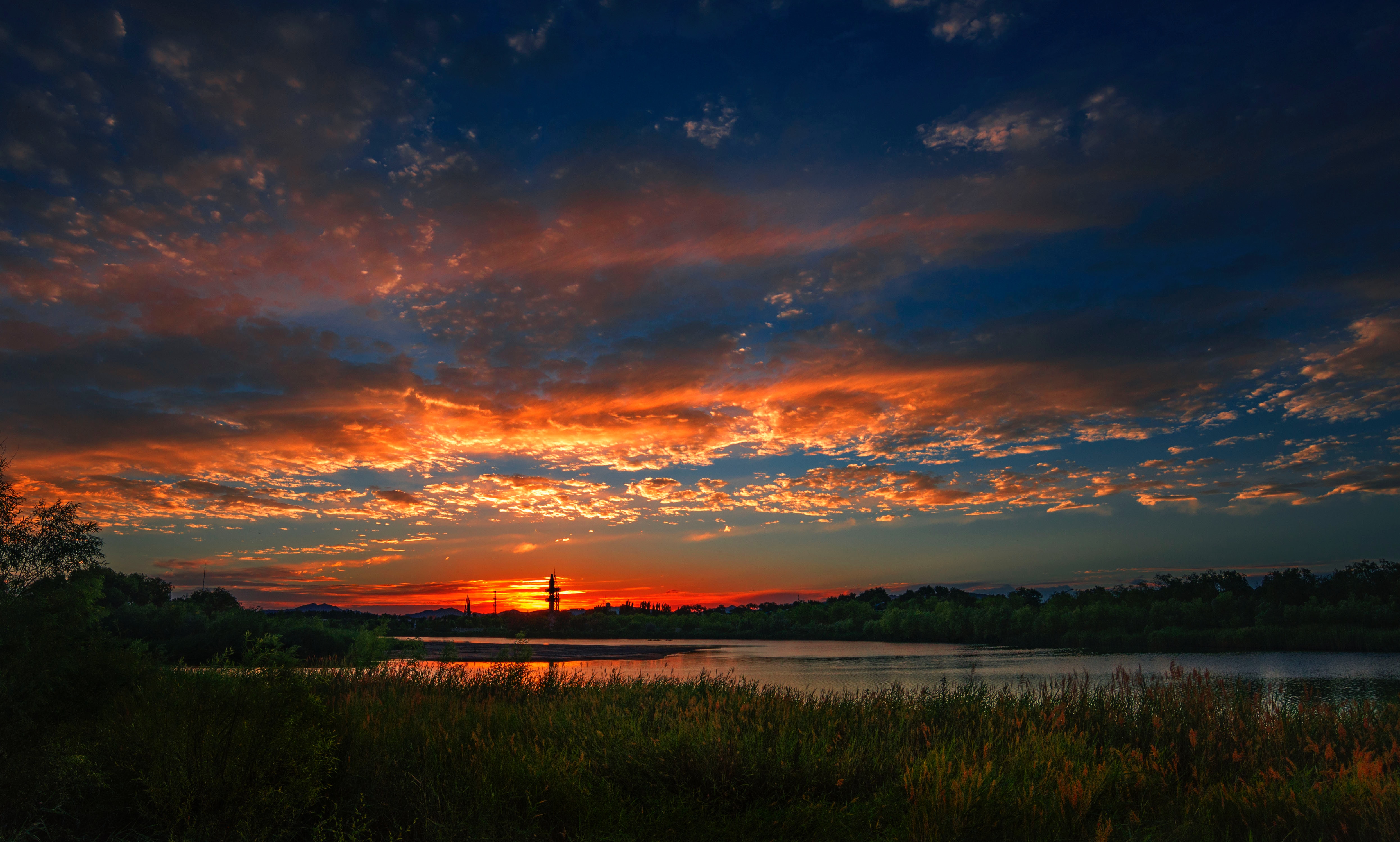 Sunset River Landscape 5k, HD Nature, 4k Wallpaper, Image