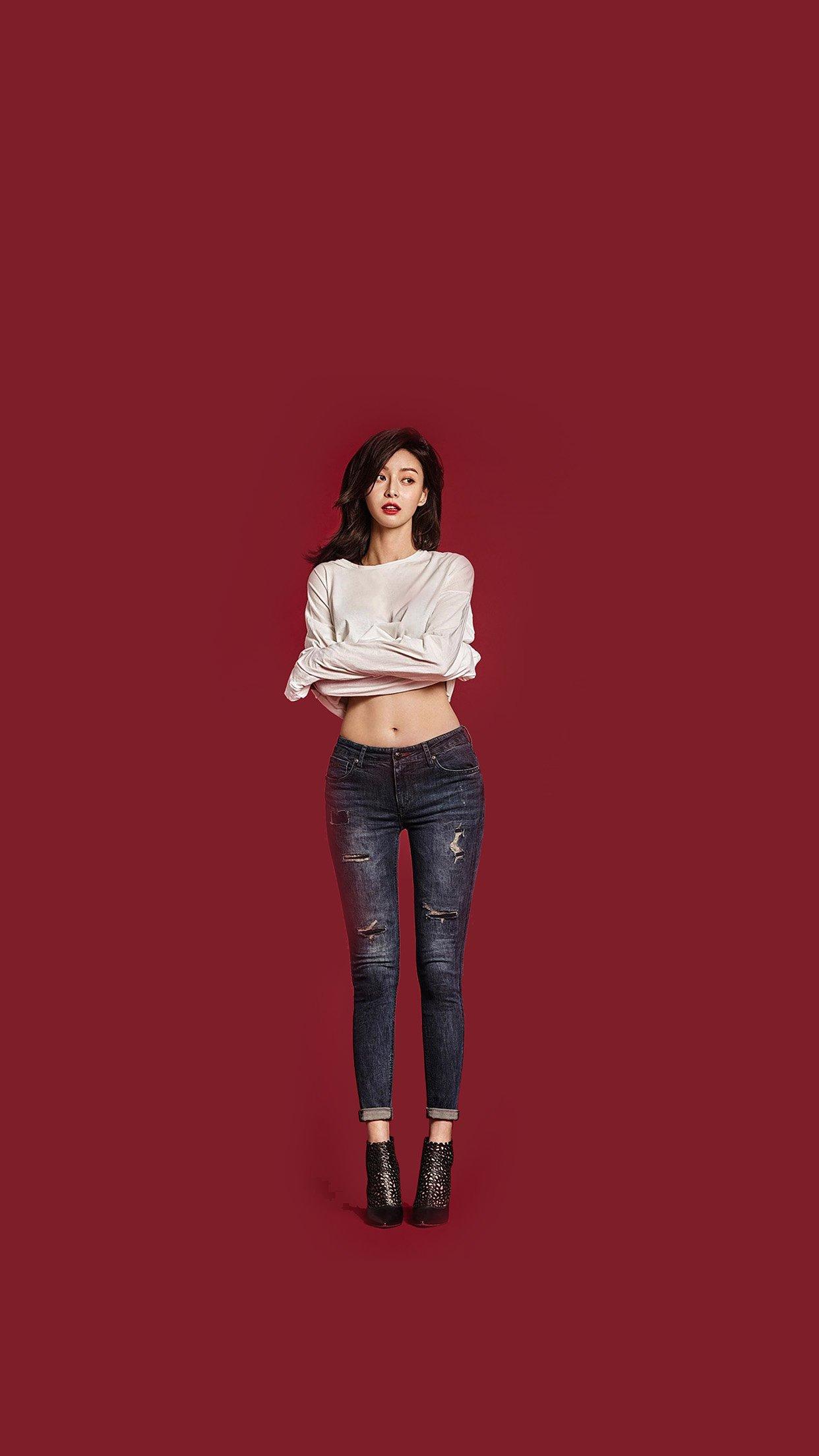 Kpop Girl Kwon Nara Red White Android wallpaper HD wallpaper