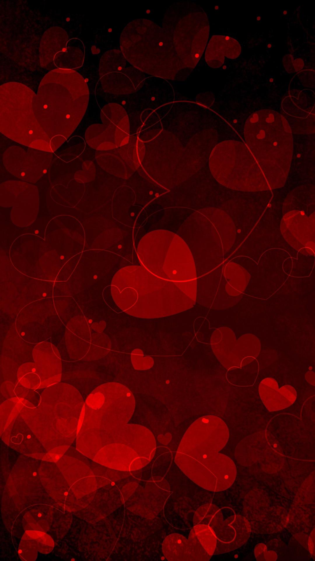 Free download Red Hearts Art Valentine Android wallpaper Android