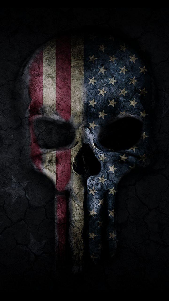 Tattoos. American flag image, The dark