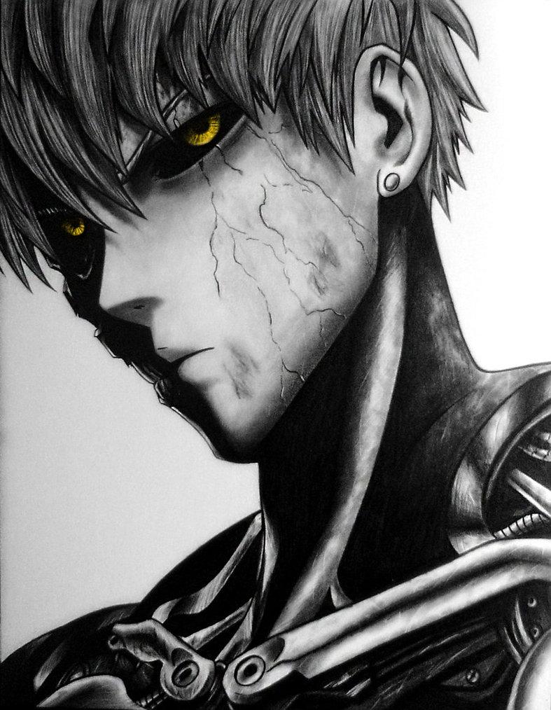 One Punch Man Genos Fanart Wallpaper Free Punch Man