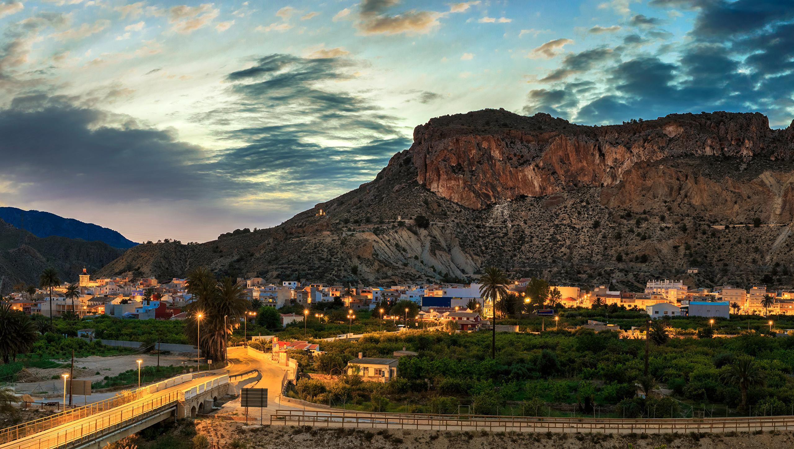Wallpaper Spain Ulea Mountains Sky Roads Evening Street