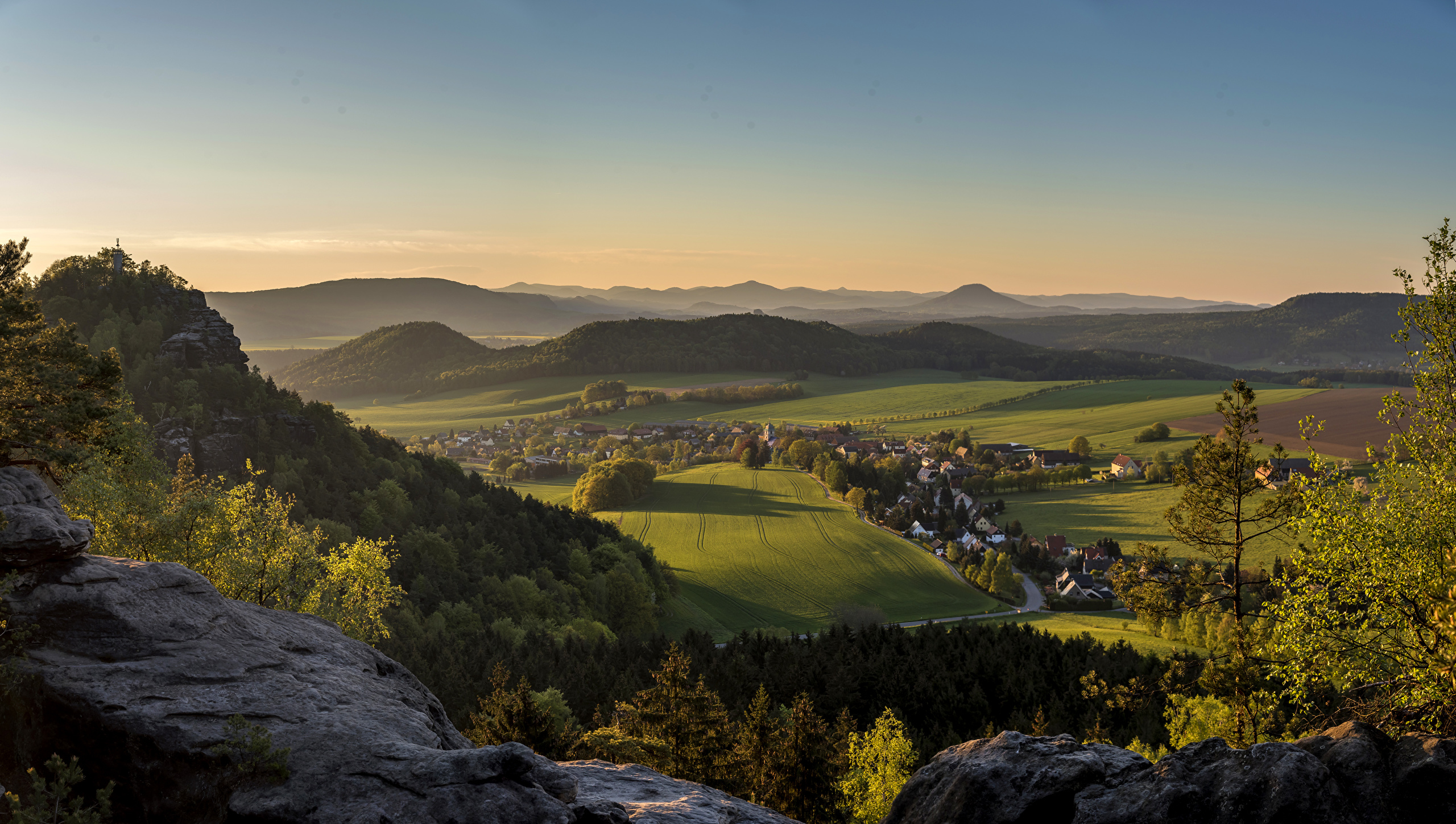 Photos Germany Papstdorf Nature Fields landscape 2560x1449