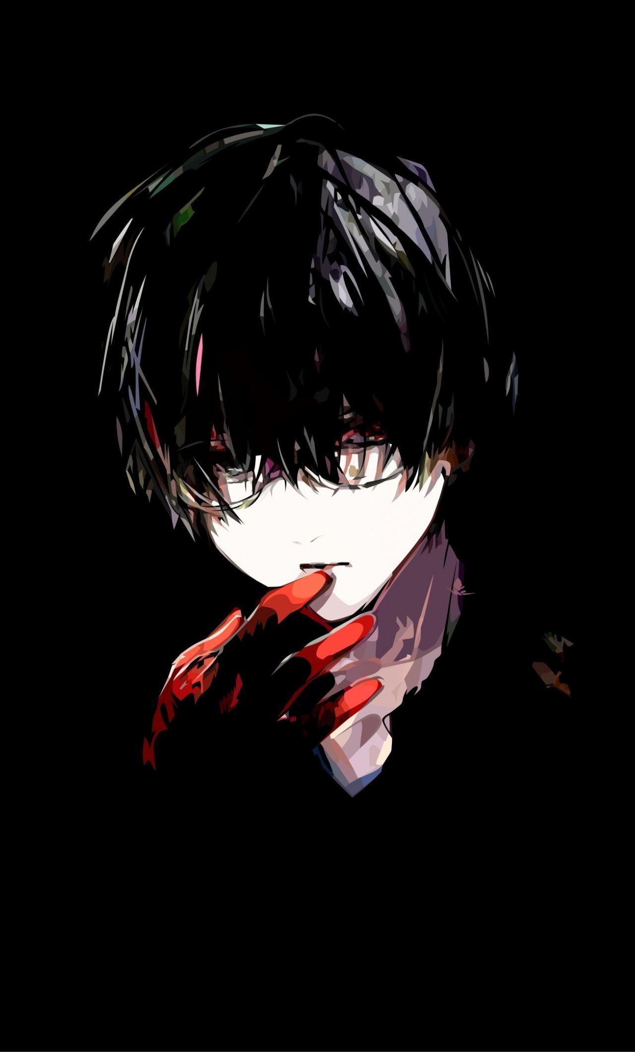 Download 1280x2120 wallpaper Anime boy, Tokyo Ghoul, minimal