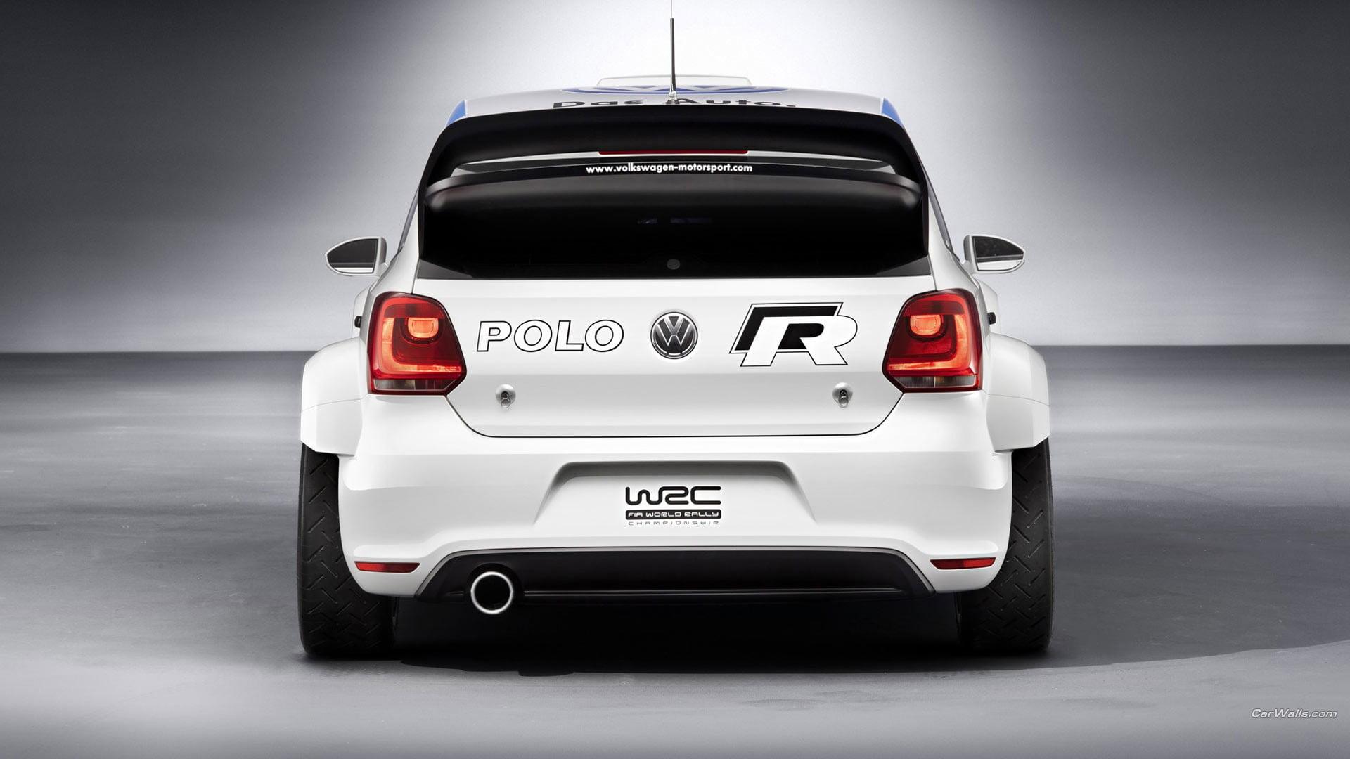 White Volkswagen Polo, car, Volkswagen, VW Polo WRC, rally