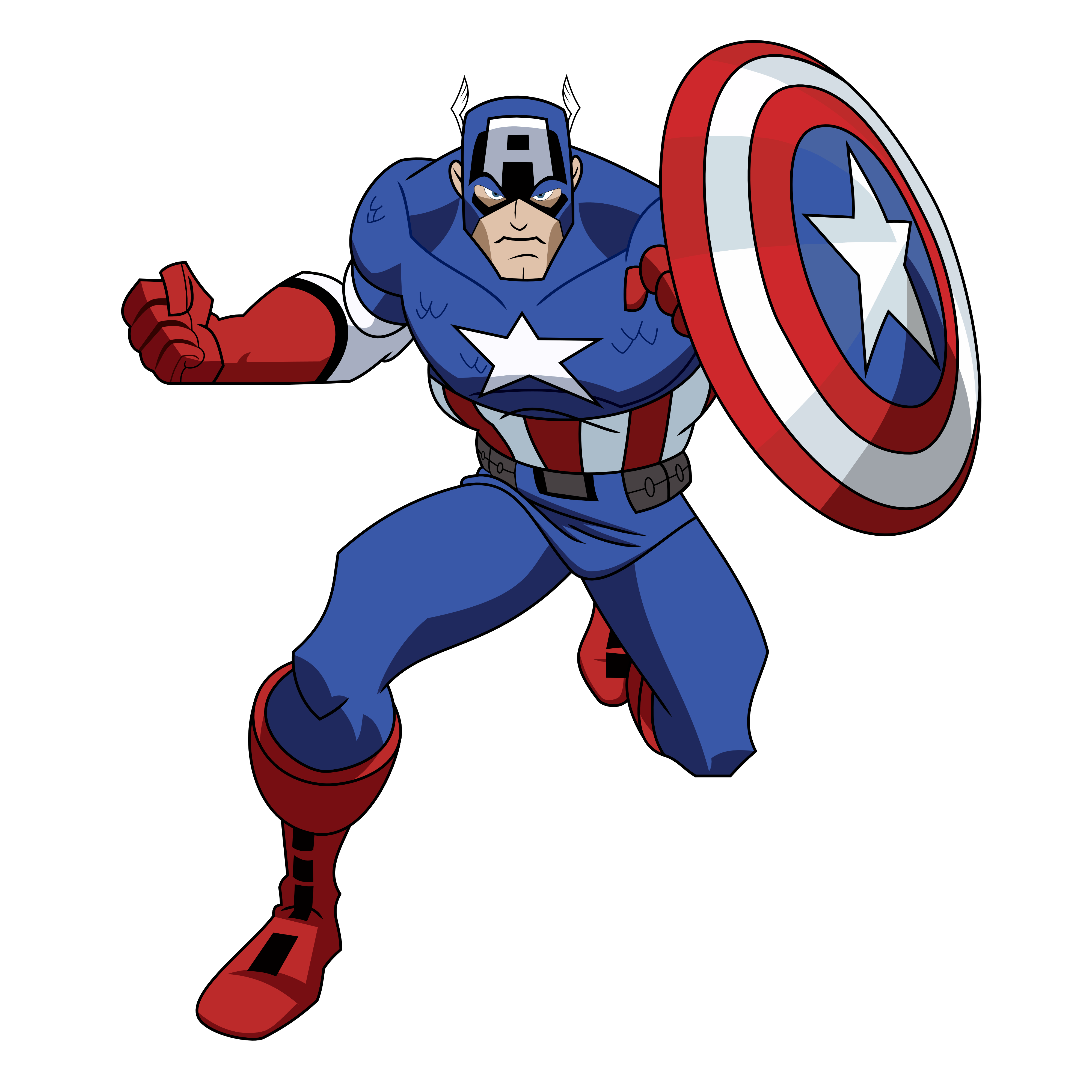 Captain America Cartoon Wallpapers - Wallpaper Cave