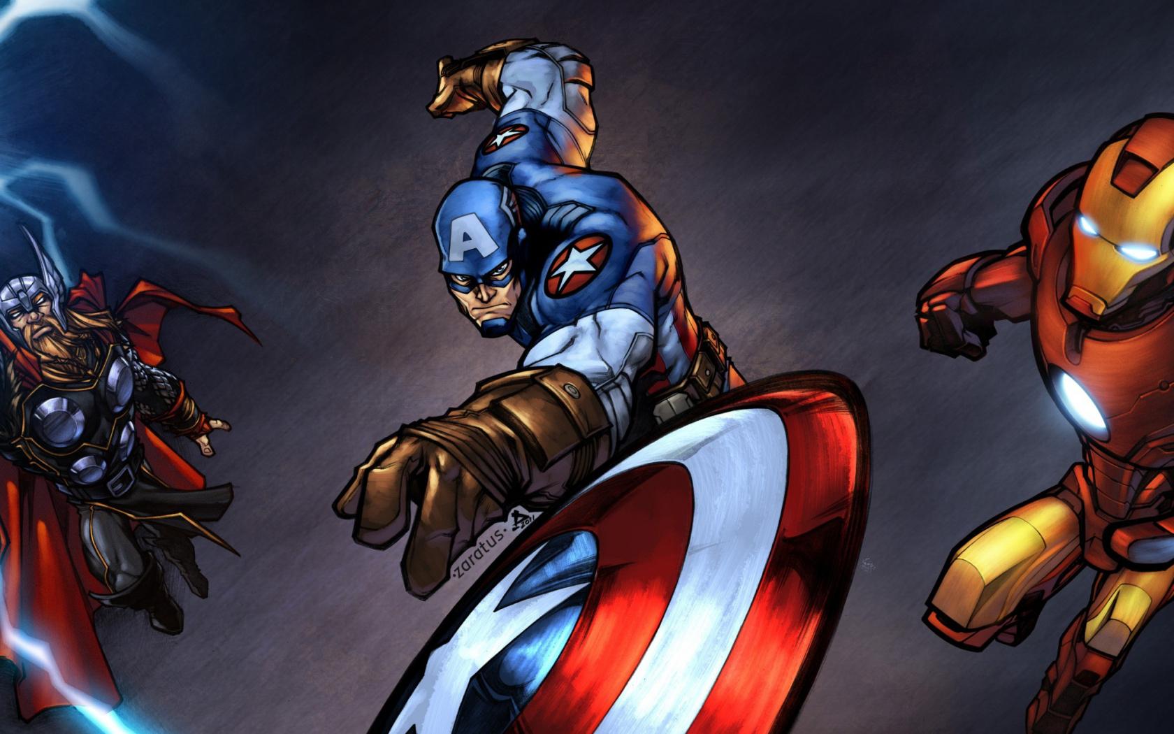 Cartoon Wallpaper Captain America, HD Wallpaper