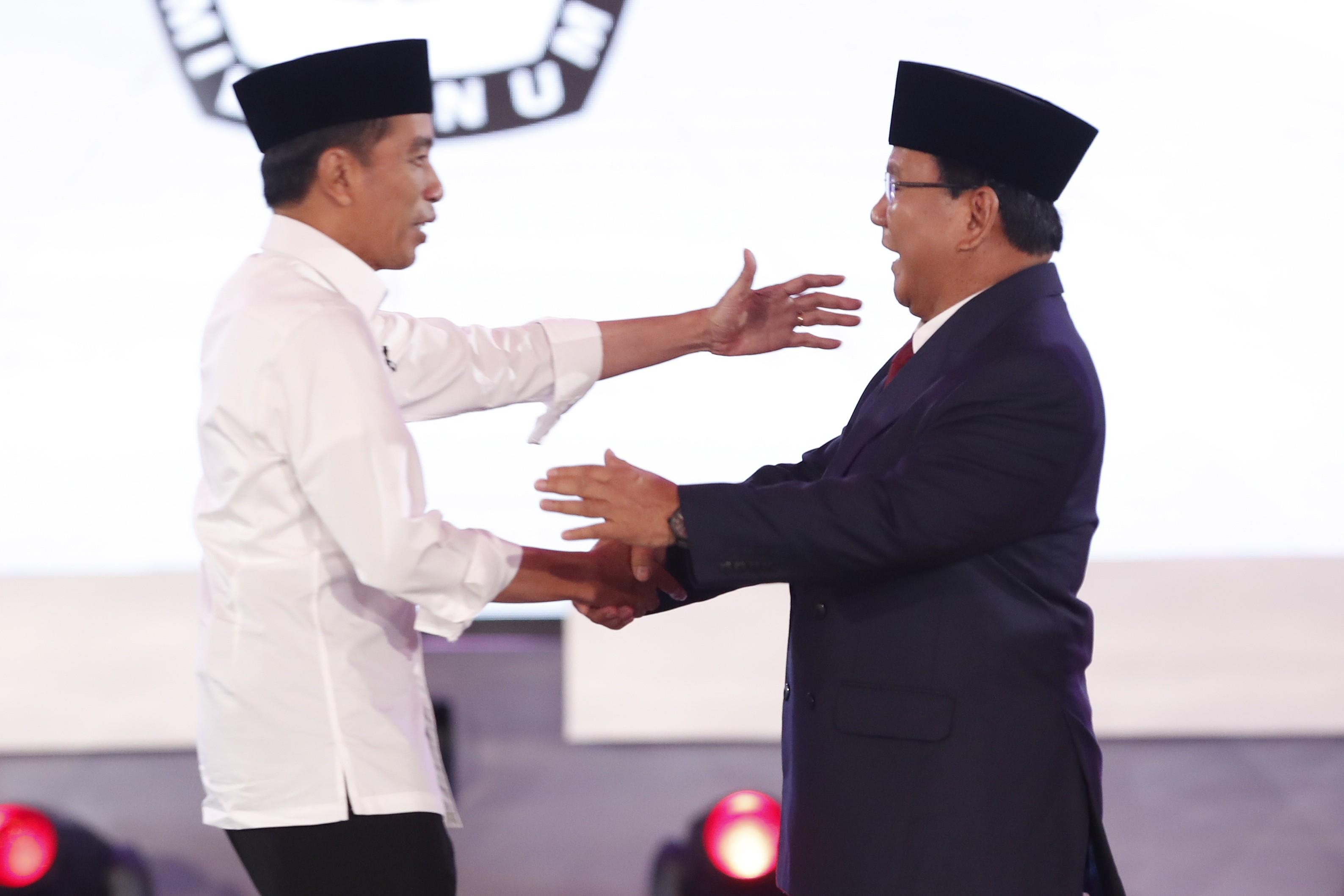 Indonesian presidential candidates Prabowo Subianto and Joko