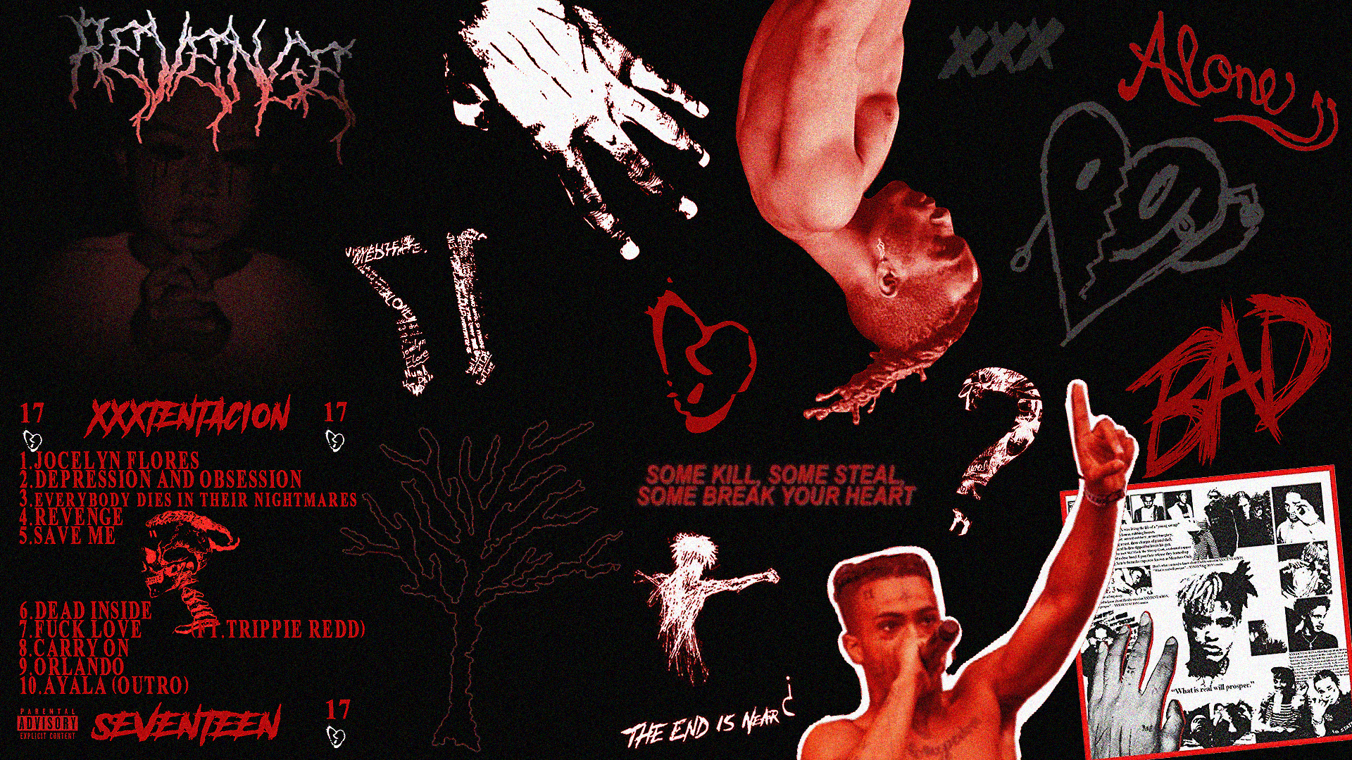 X desktop wallpaper it for personal use but thought i'd share: XXXTENTACION