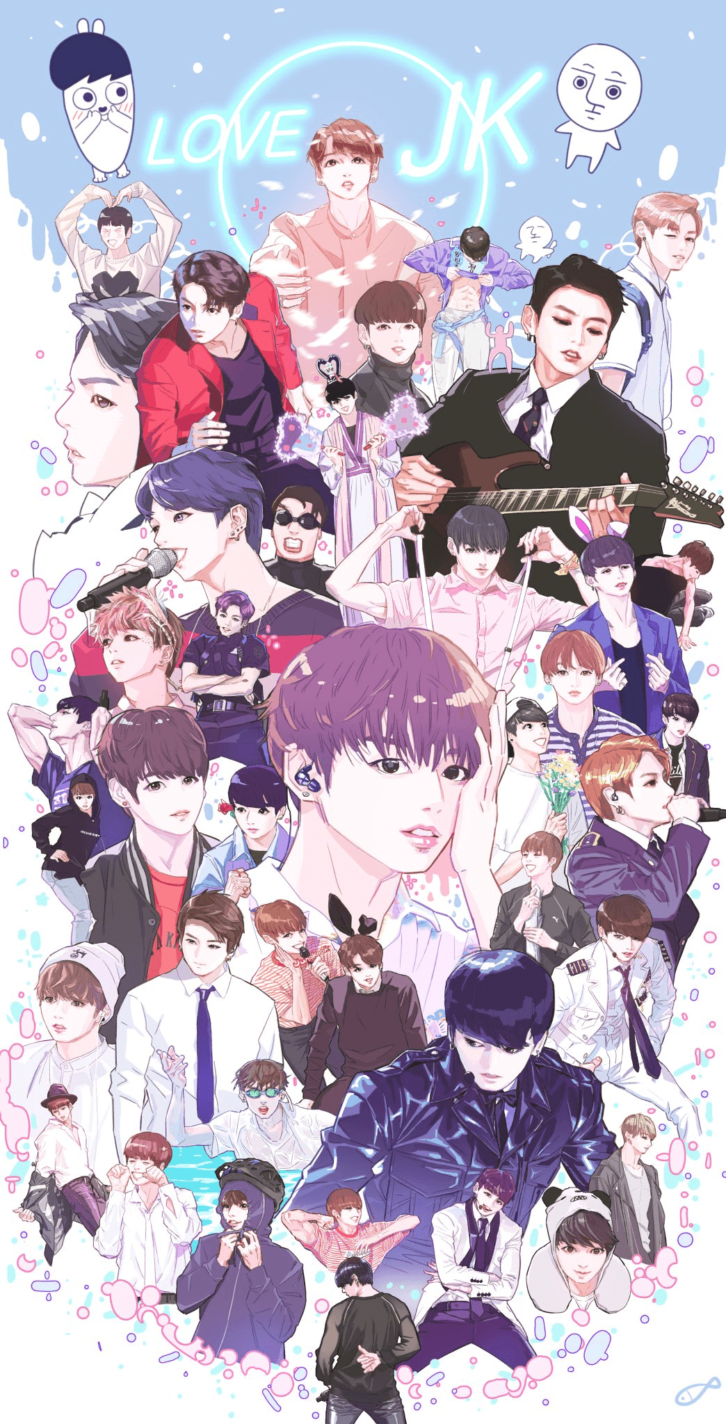 BTS Cute Anime Wallpapers - Wallpaper Cave
