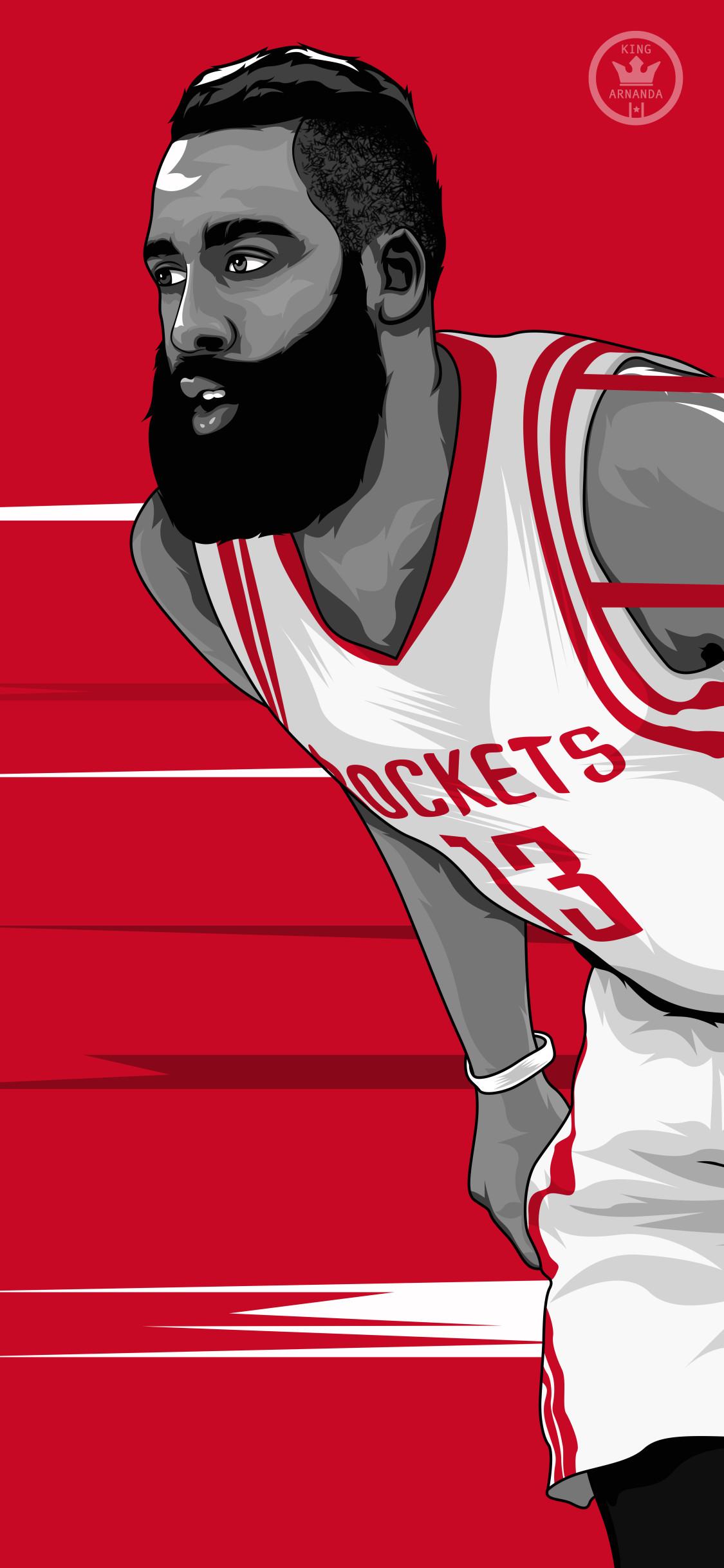 James Harden Artwork iPhone XS, iPhone 10, iPhone X
