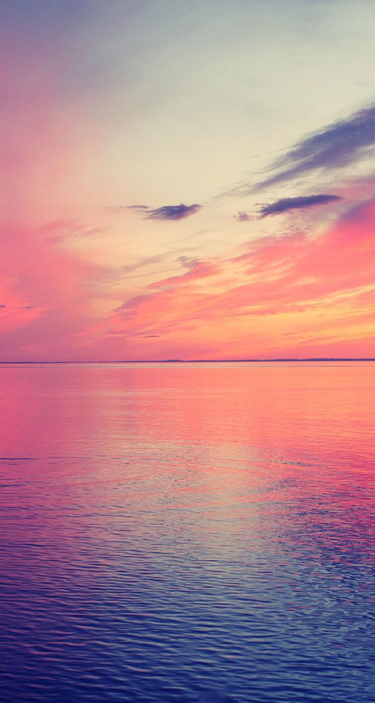 The iPhone Wallpaper Beautiful Sea Horizon Sunset