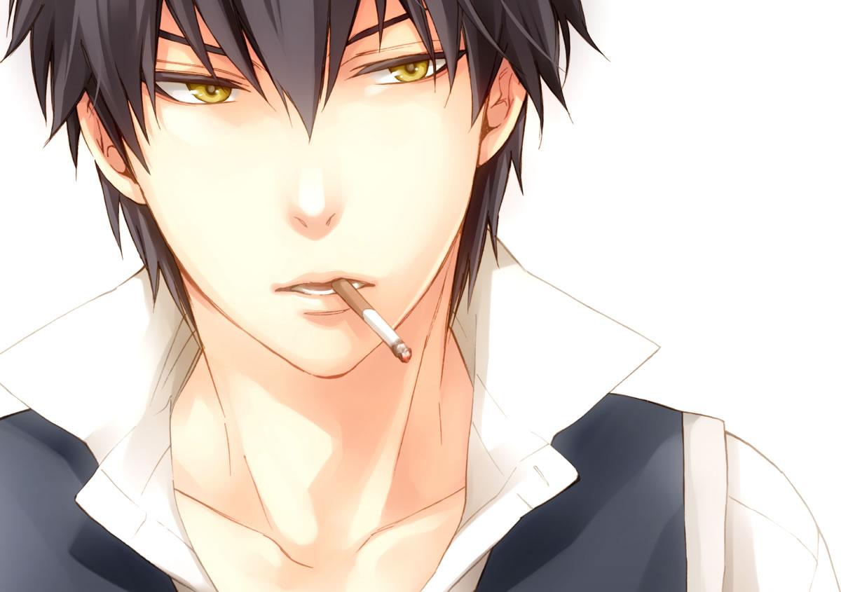 Anime Guys HD Wallpaper Black Hair Yellow Eyes Boy, HD