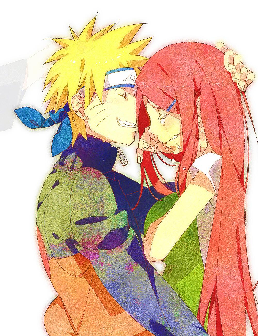 Kushina and Naruto.