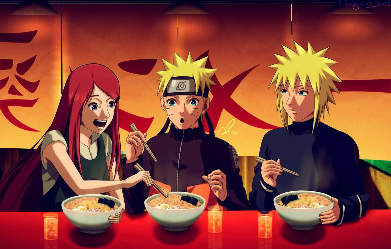 Wallpaper Naruto, Naruto, Uzumaki Kushina, Uzumaki Naruto