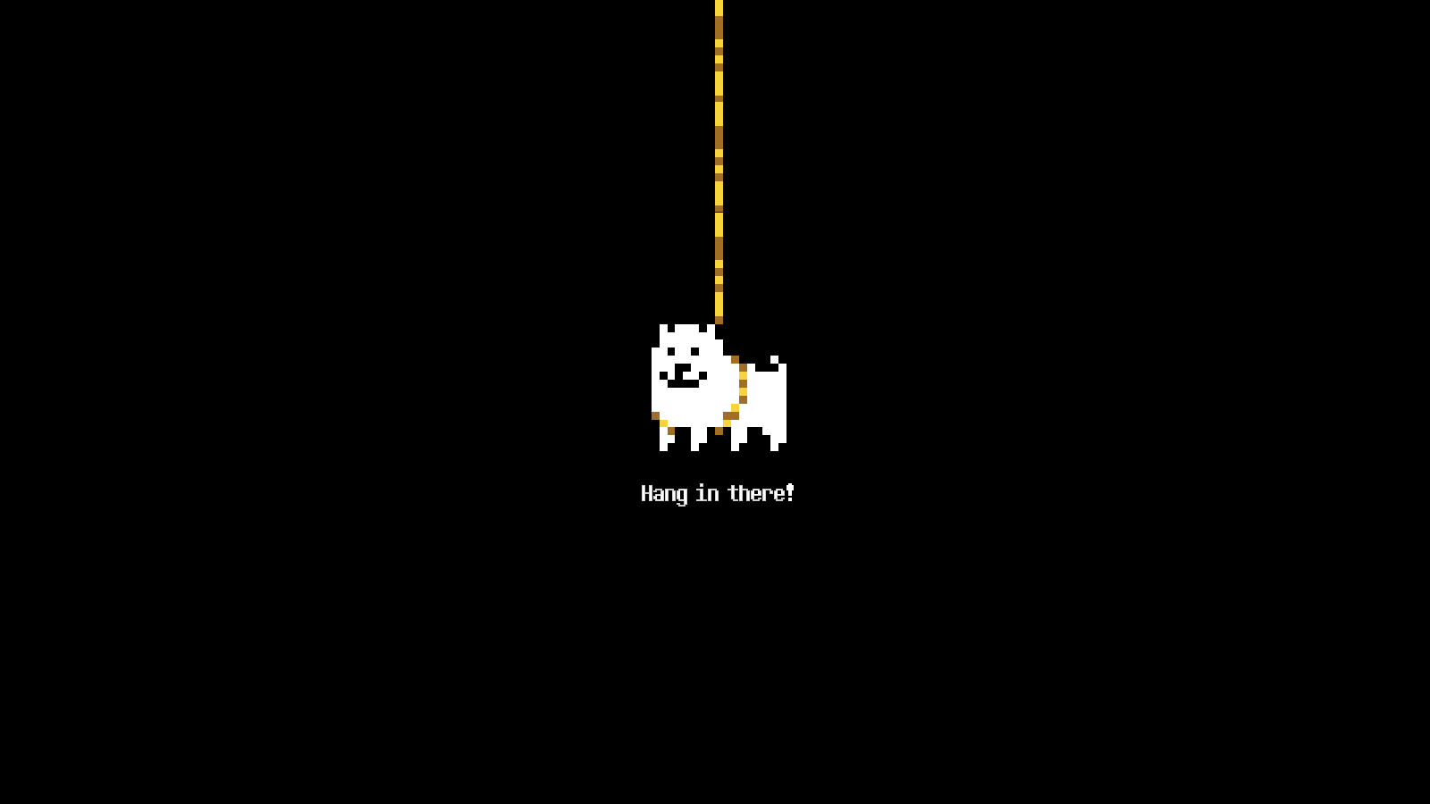 Couldn't find a wallpaper with the tied up dog so I made one myself.: Undertale