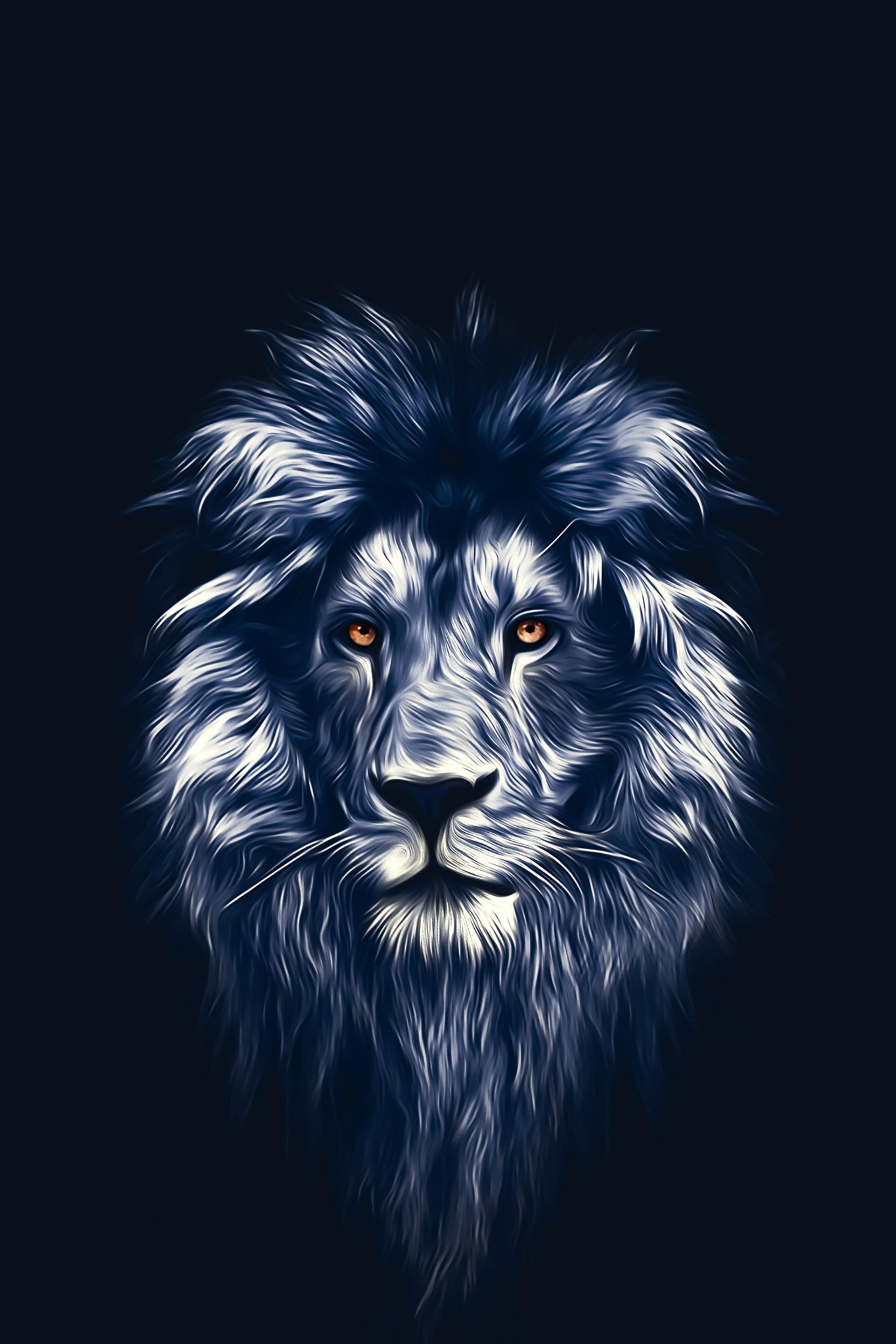 HD wallpaper lion digital art lighting red eyes glow shine big cat   Wallpaper Flare