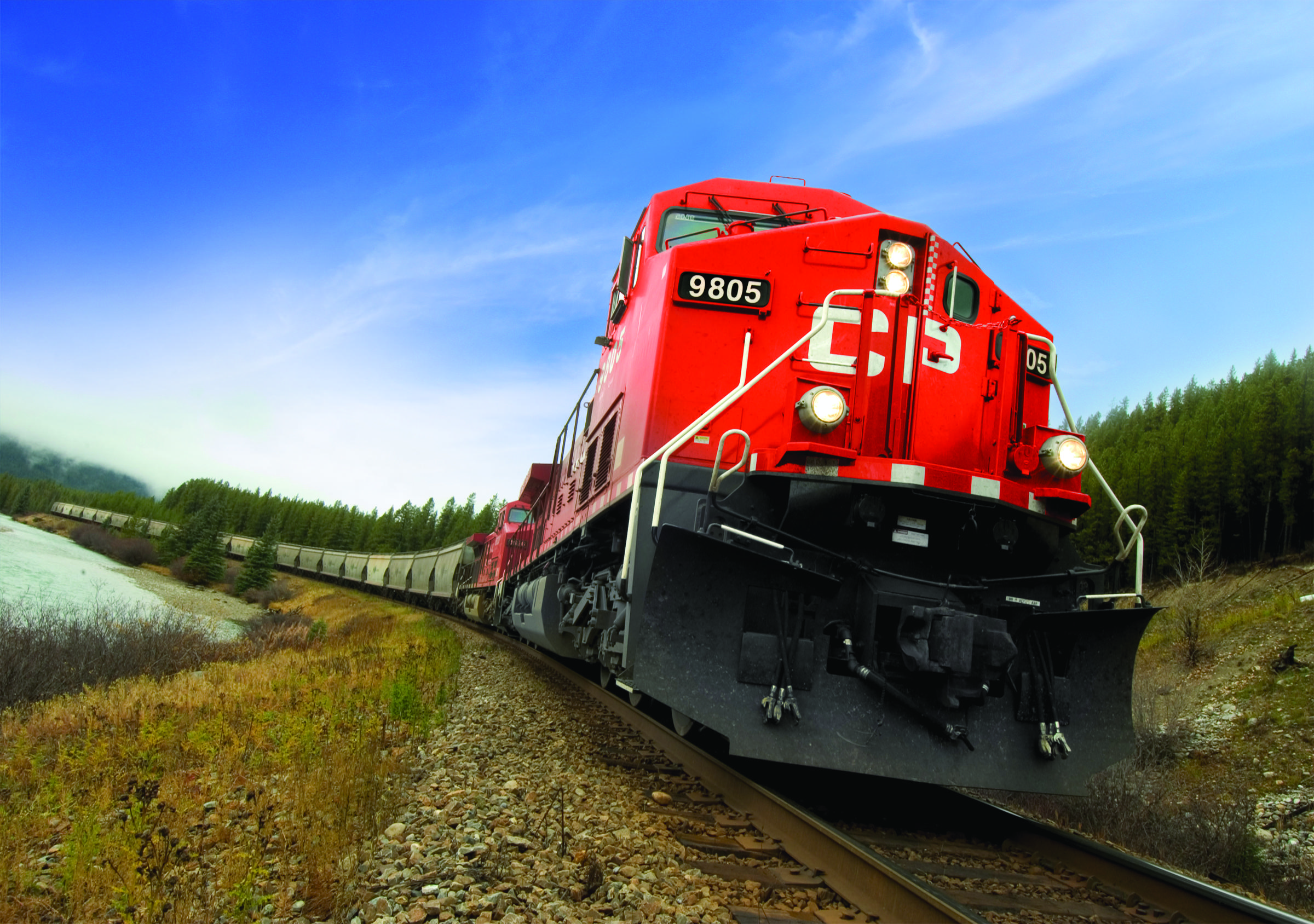 Red Train Train Freight Train Diesel Locomotive Hd Wallpaper | Images ...
