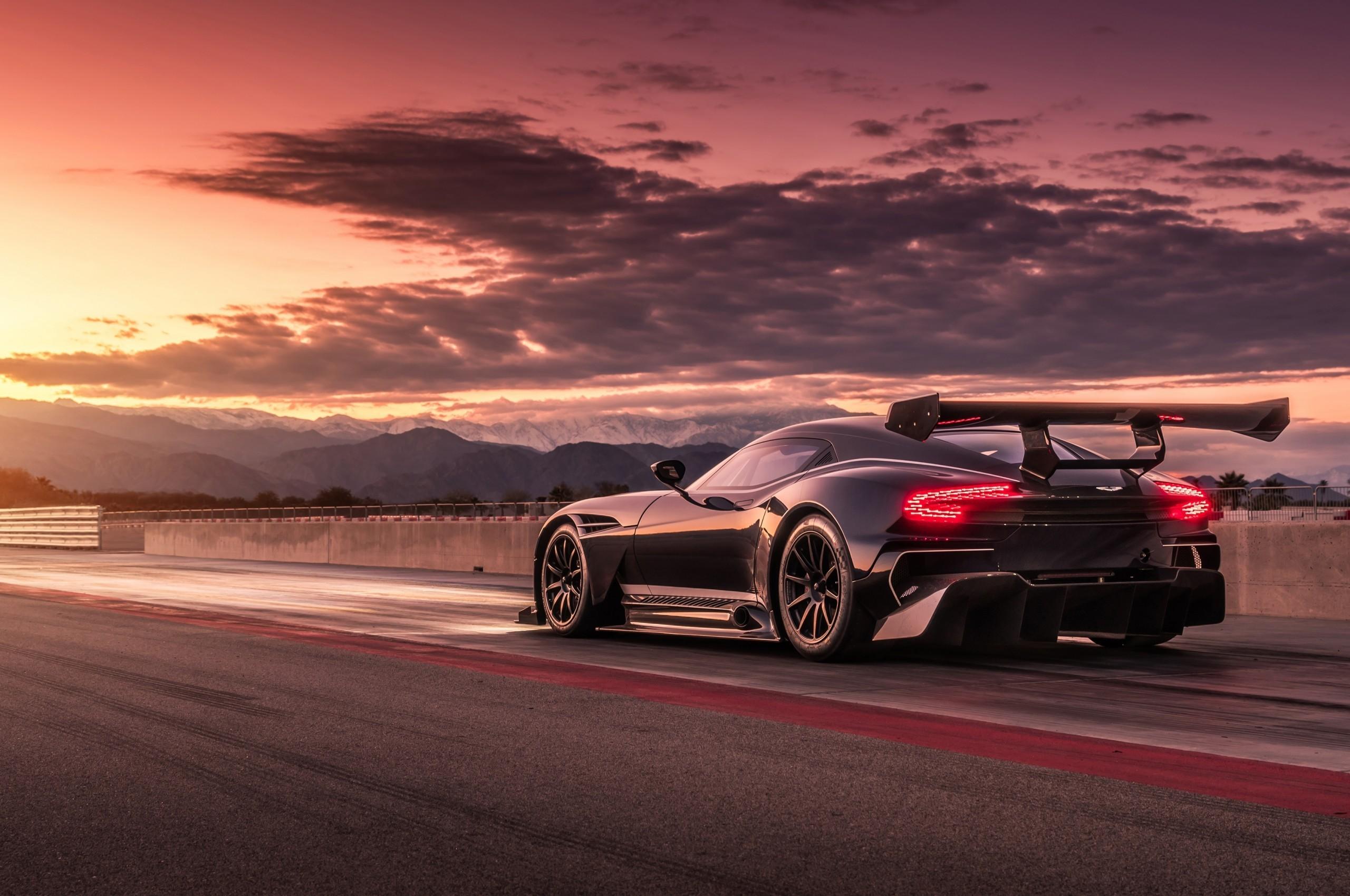 Download 2560x1700 Aston Martin Vulcan, Sunset, Road