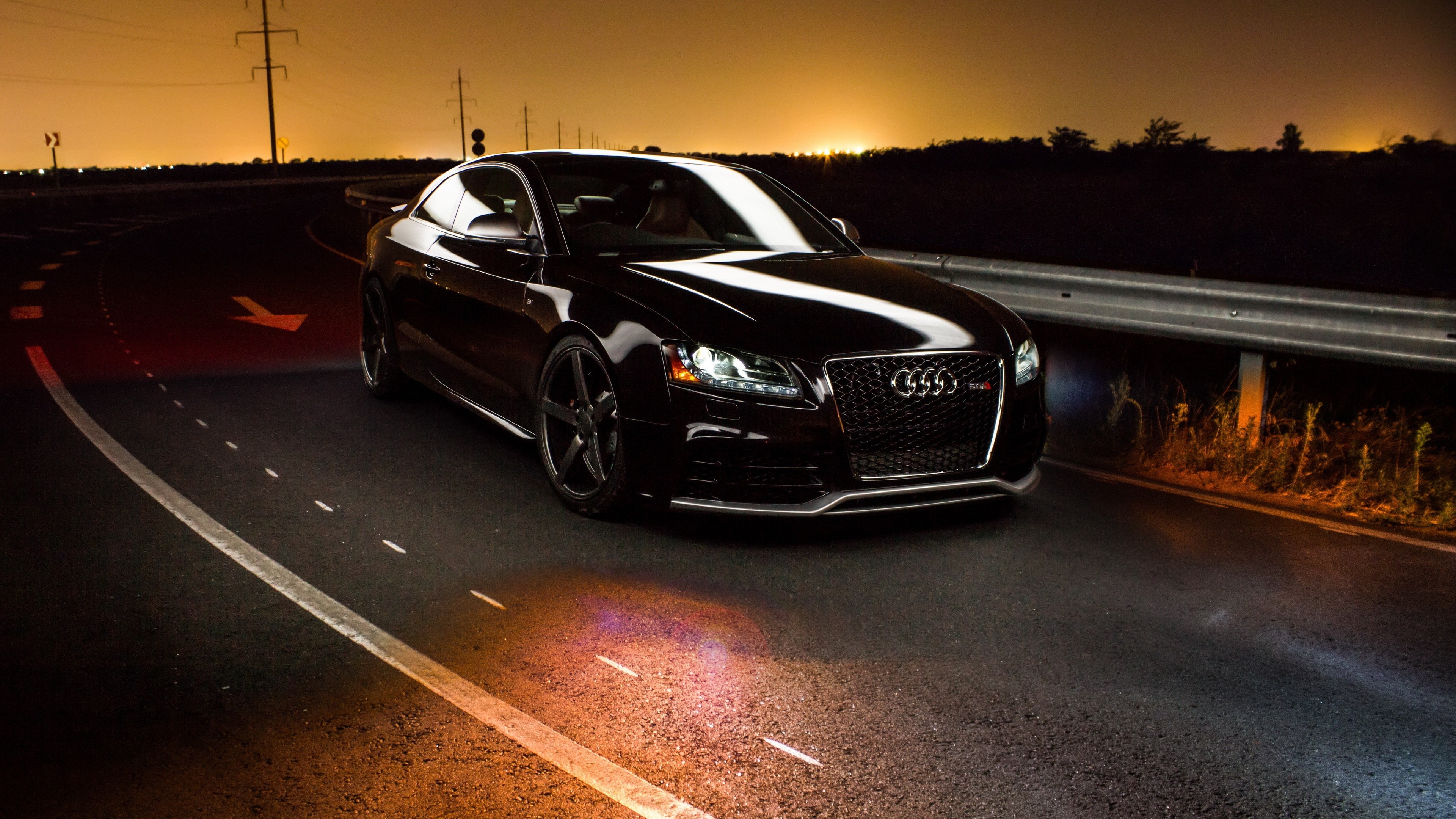 Audi Road Sunset, HD Cars, 4k Wallpaper, Image