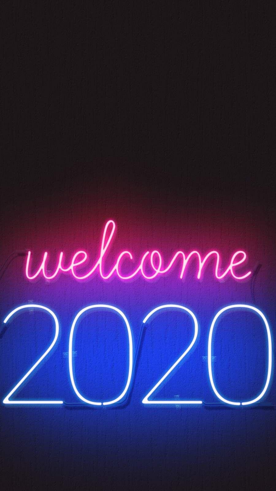 Welcome 2020 Happy New year Mobile Wallpapers