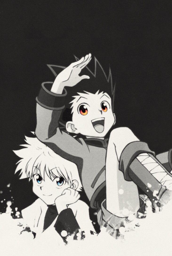 Download Gon And Killua Handshake From Hunter X Hunter Iphone Wallpaper