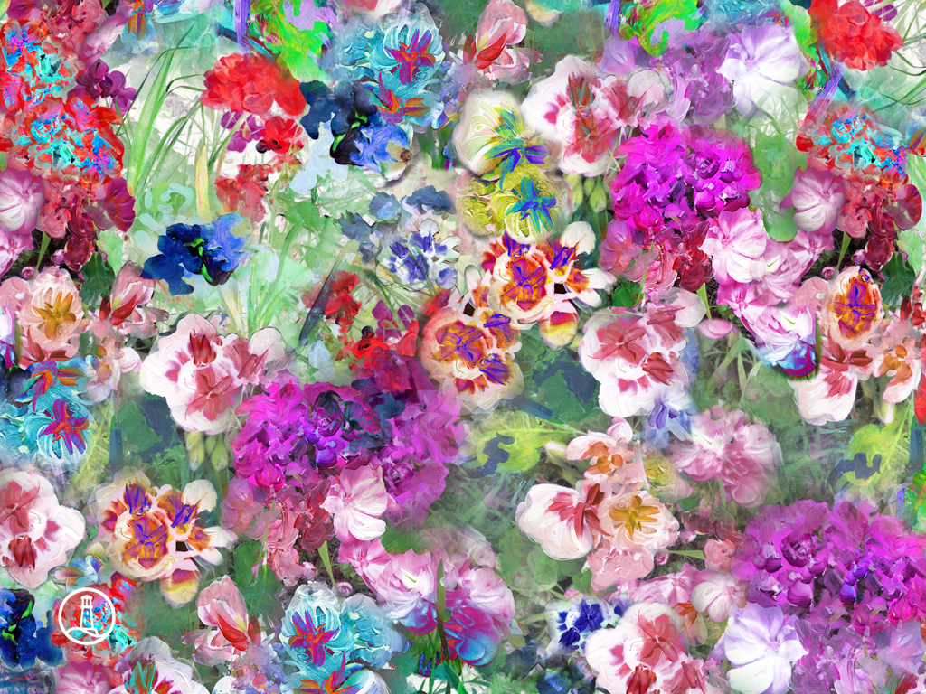Floral Print Background for Desktop