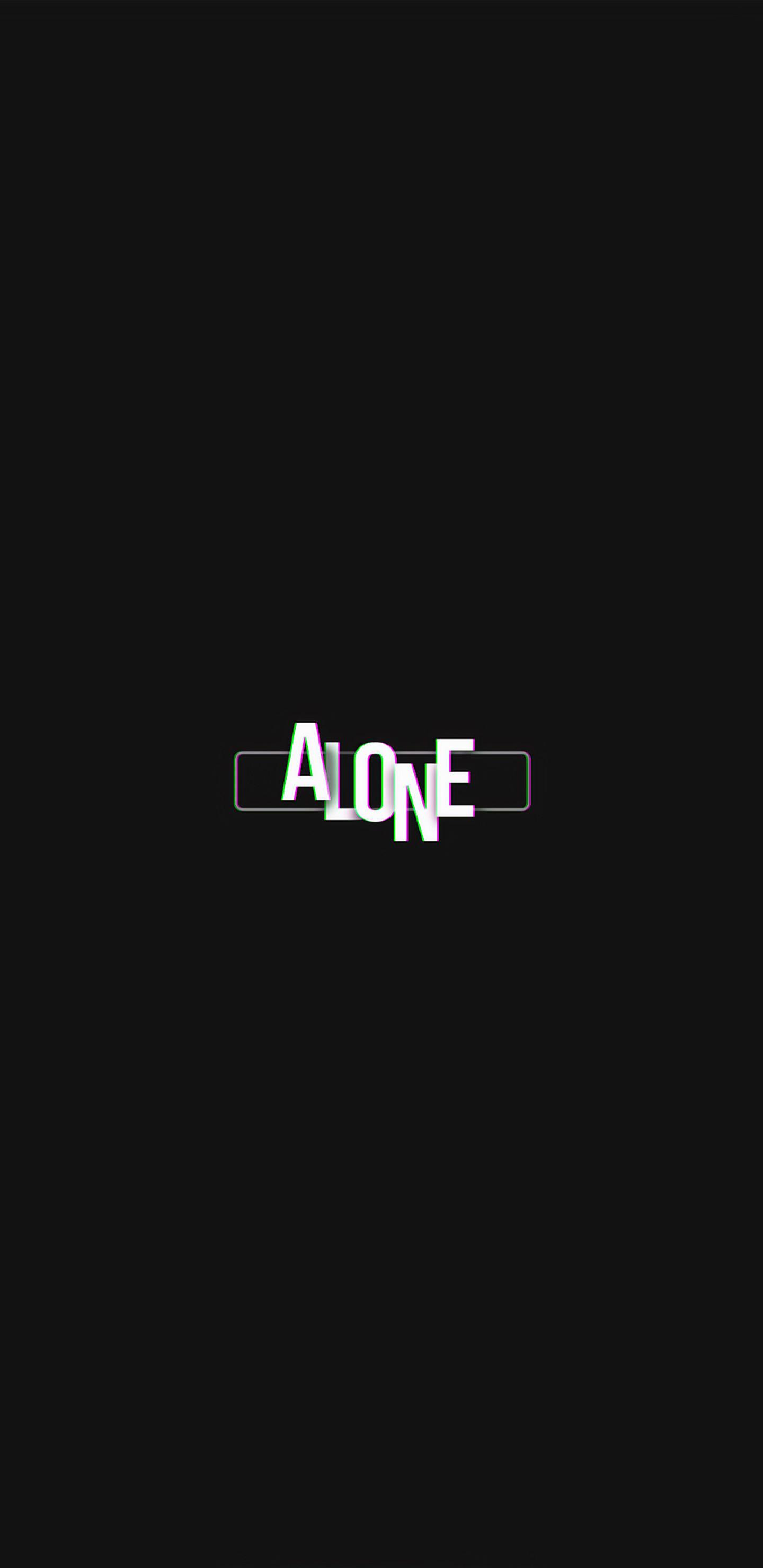 Alone Simple Typography 4k Samsung Galaxy Note 8