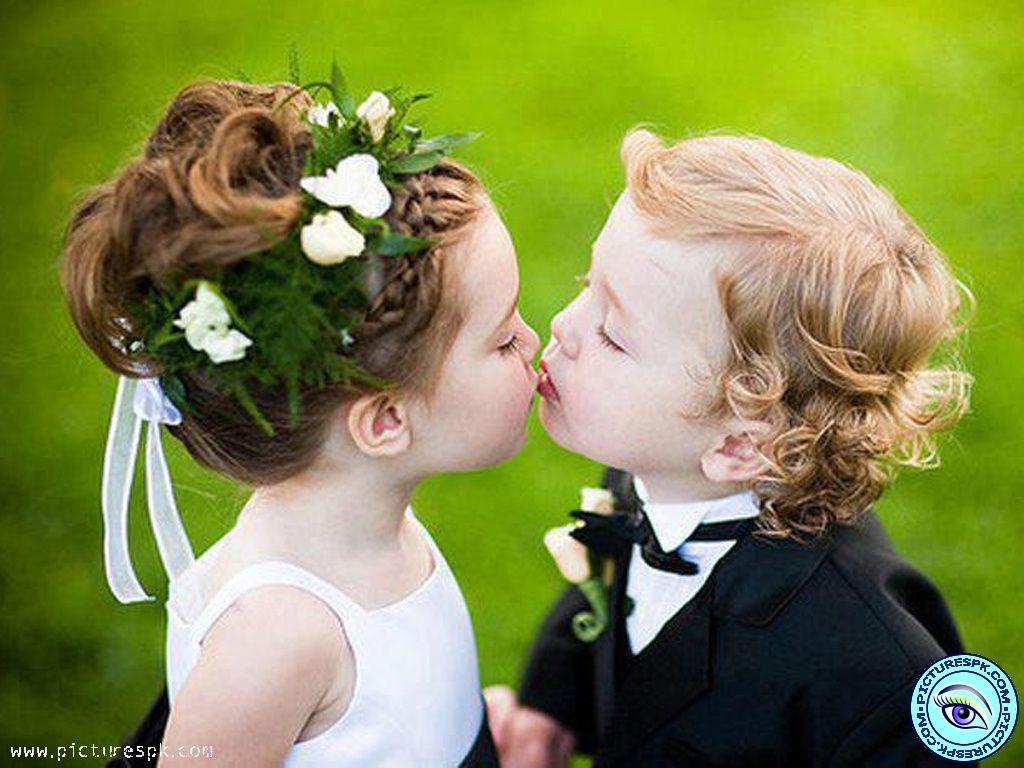 Children kissing. Wedding, Beautiful girl facebook, Flower girl dresses